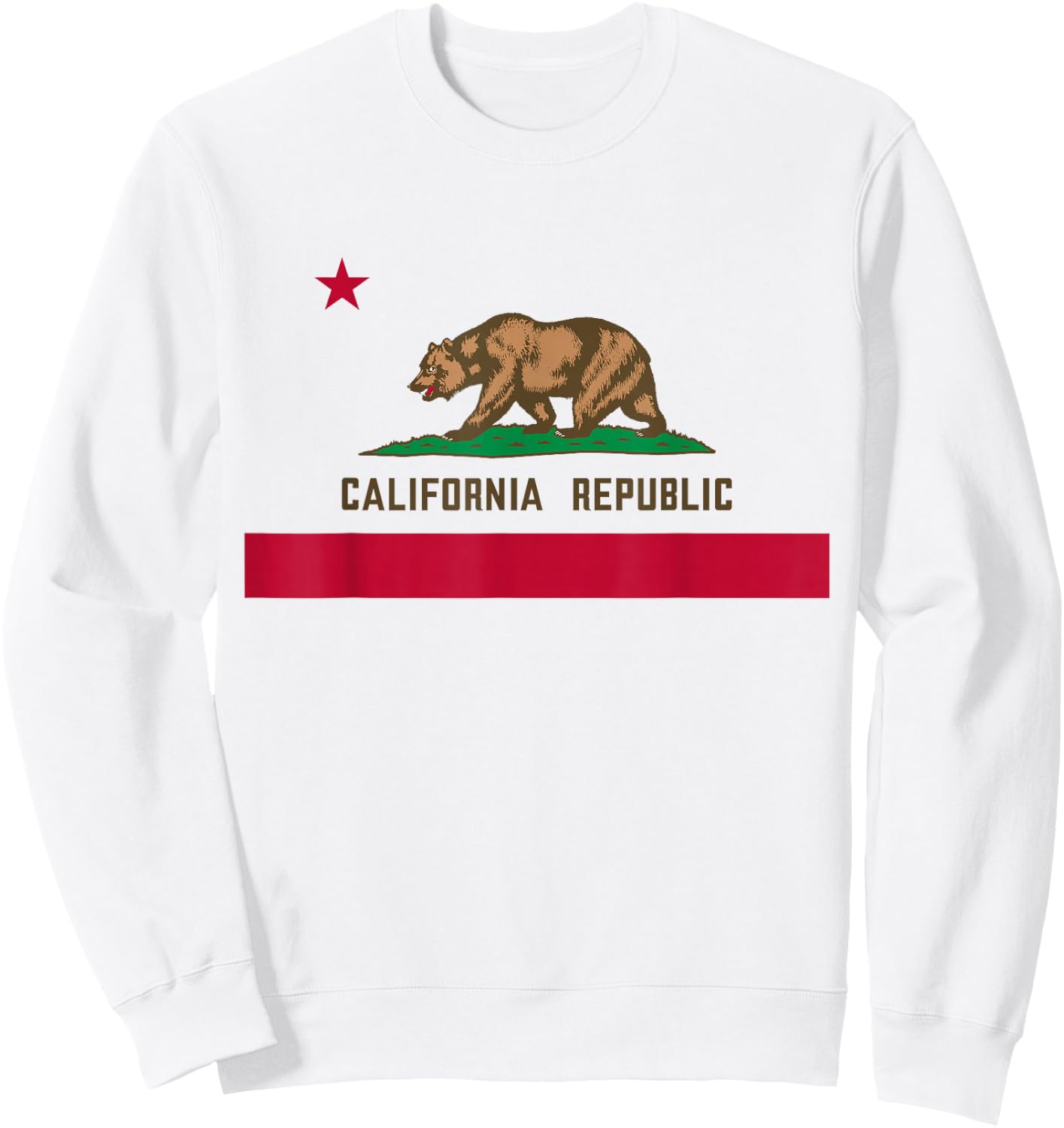 California Republic Flag Patriotic State USA Sweatshirt - Sweatshirt | White
