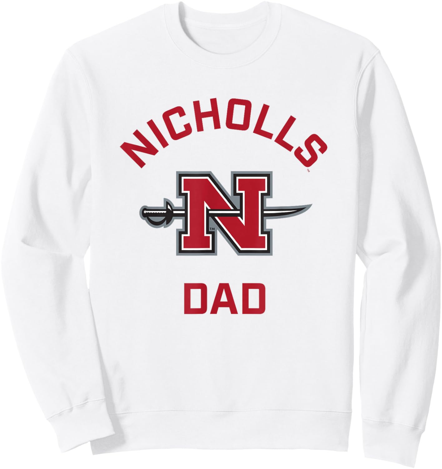 Nicholls State University Colonels Arched Dad Sweatshirt - Sweatshirt | White