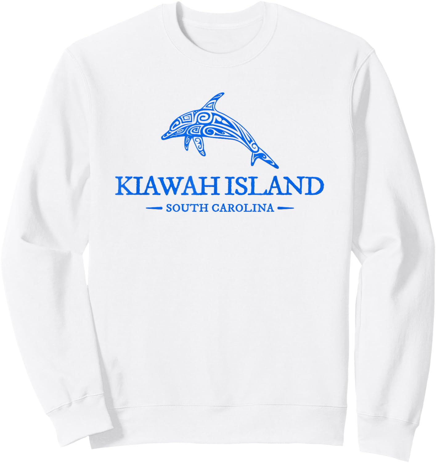 Kiawah Island South Carolina Dolphin Women Beach Sweatshirt - Sweatshirt | White