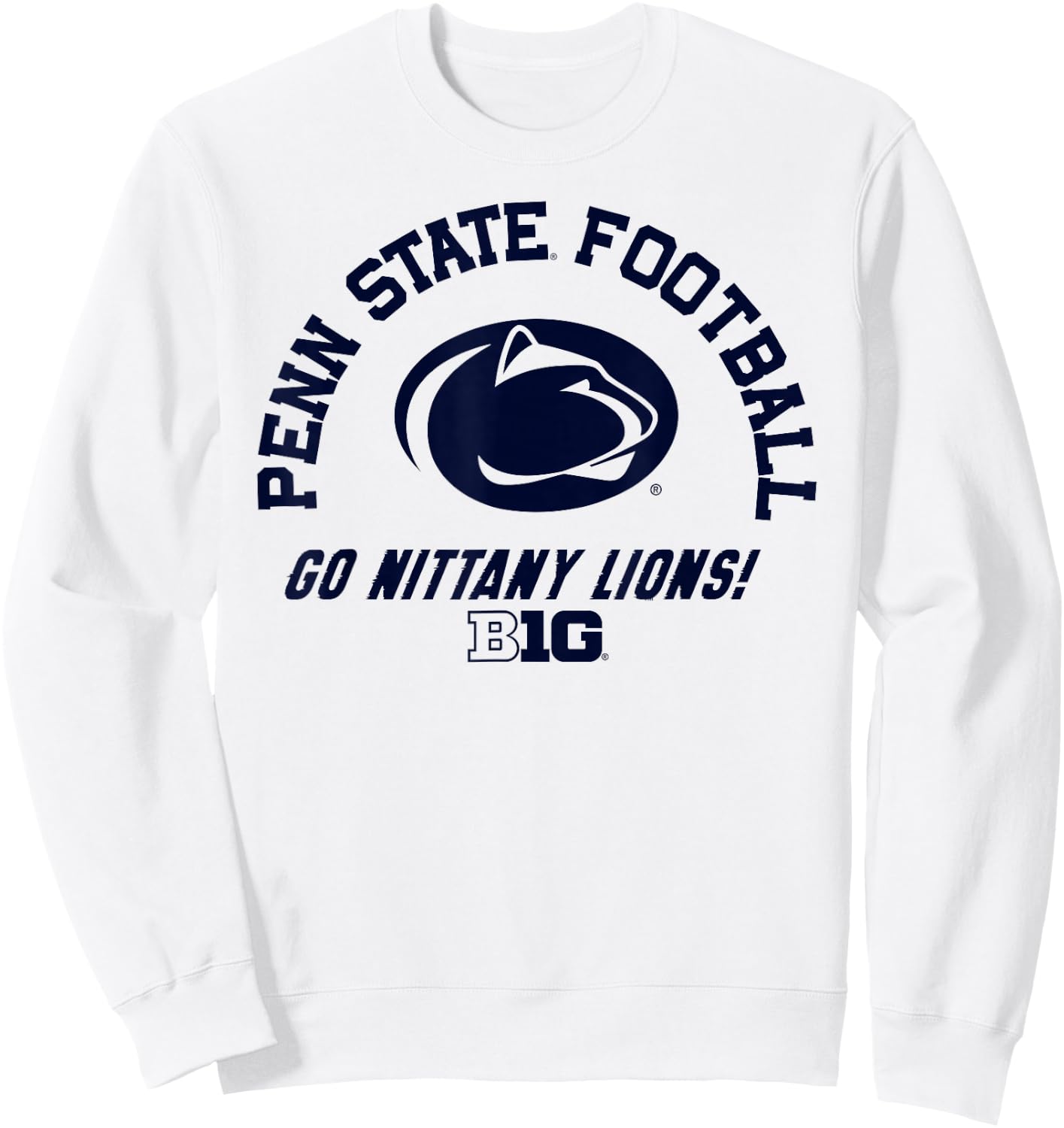 Penn State Nittany Lions Big 10 Football White Sweatshirt - Sweatshirt | White