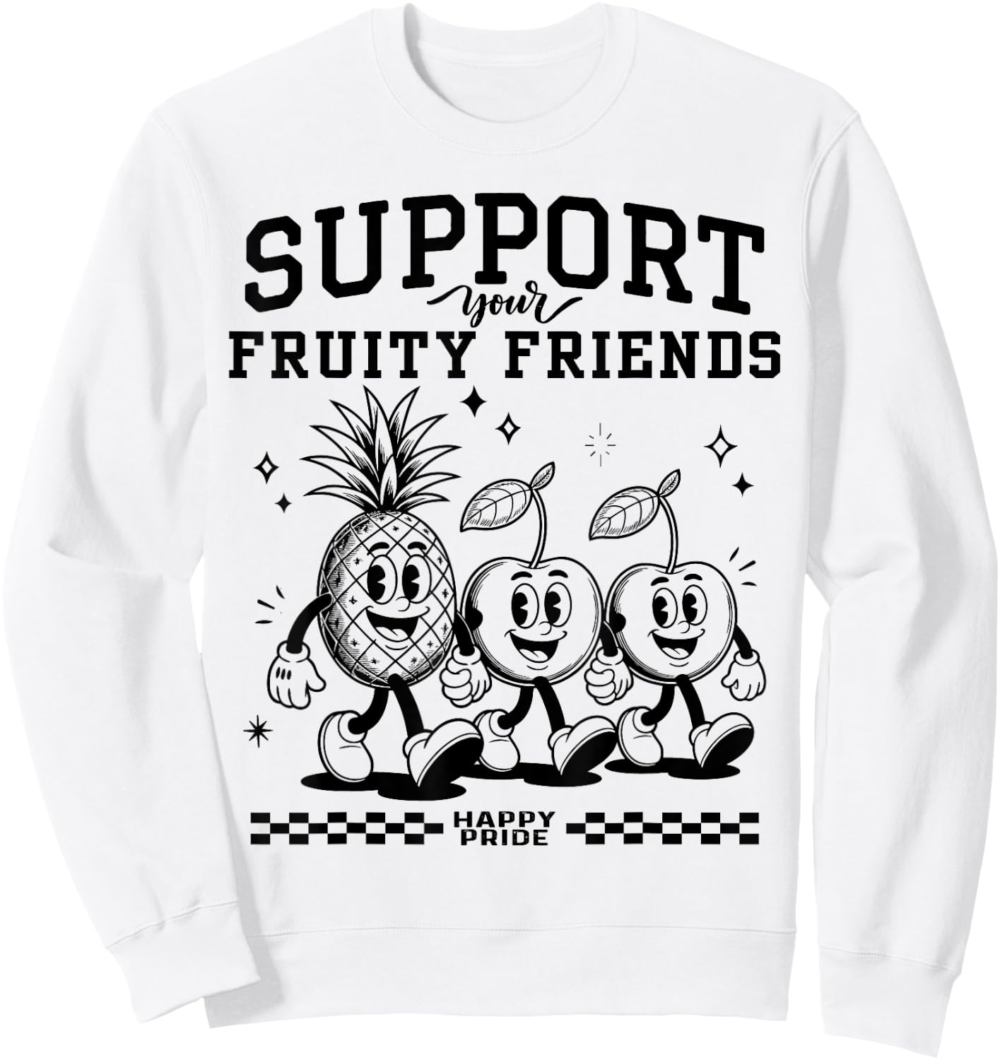 Support Your Fruity Friends Sweatshirt - Sweatshirt | White