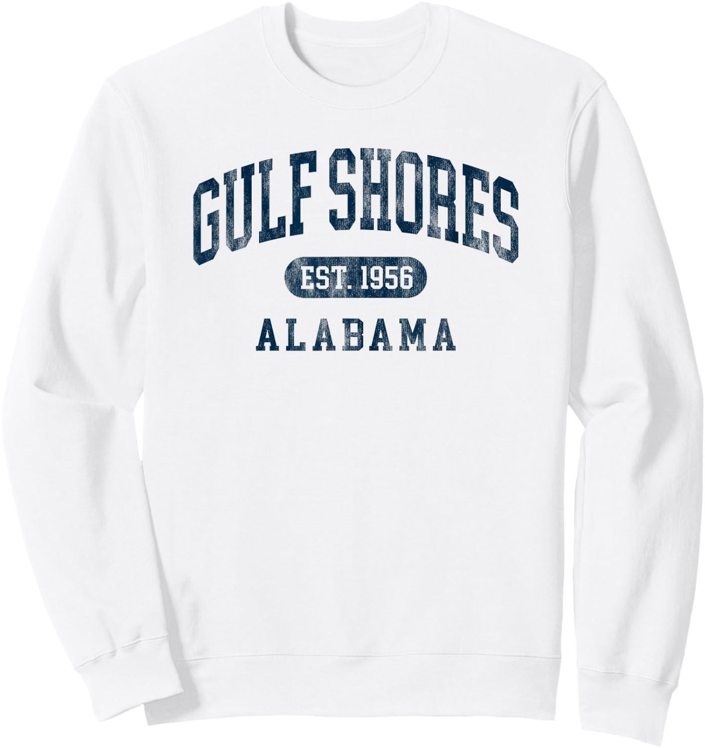 Vintage Gulf Shores Alabama Est 1956 Throwback Souvenir Sweatshirt - Sweatshirt | White
