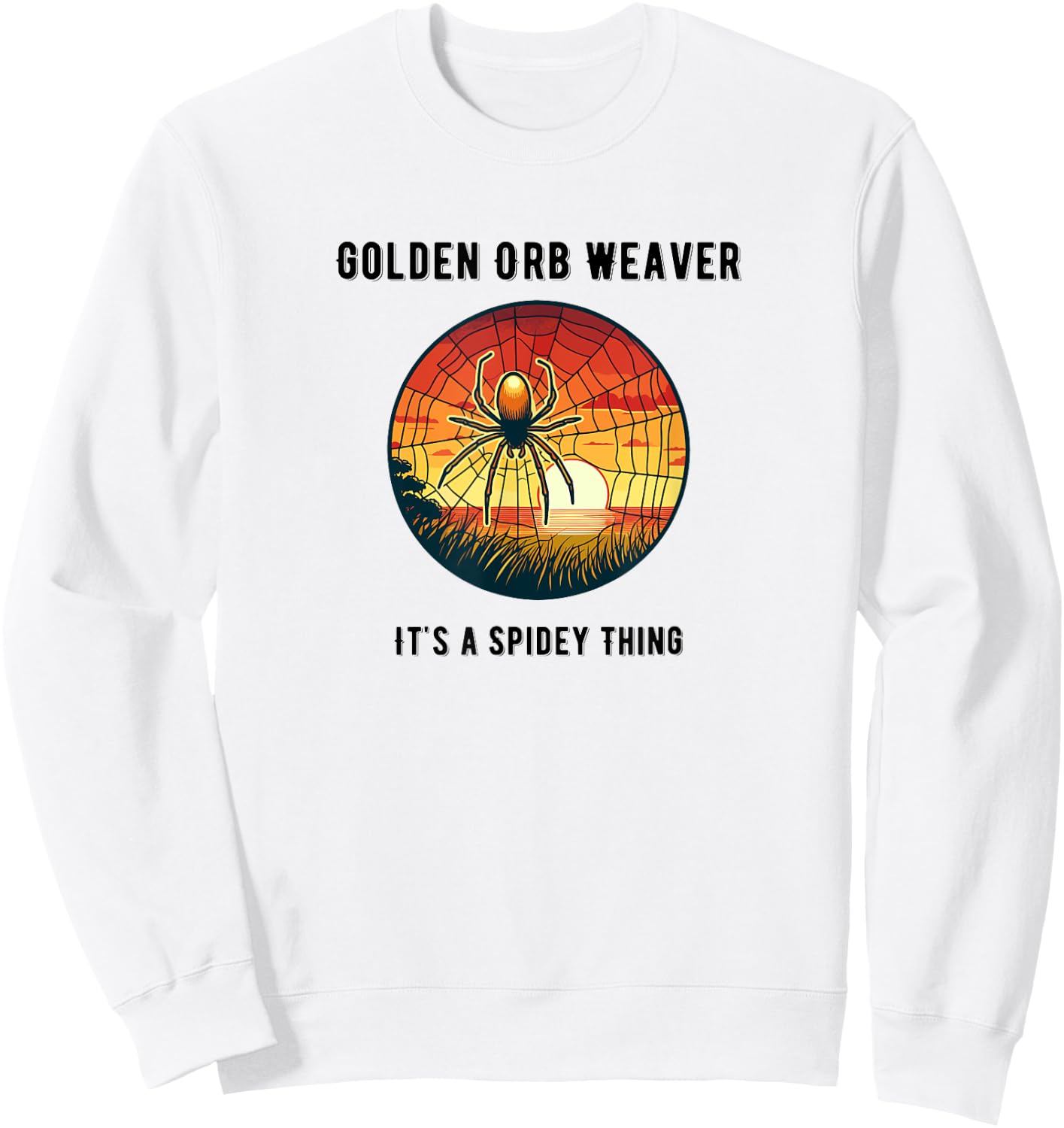 Golden Silk Orb Weaver Sweatshirt - Sweatshirt | White