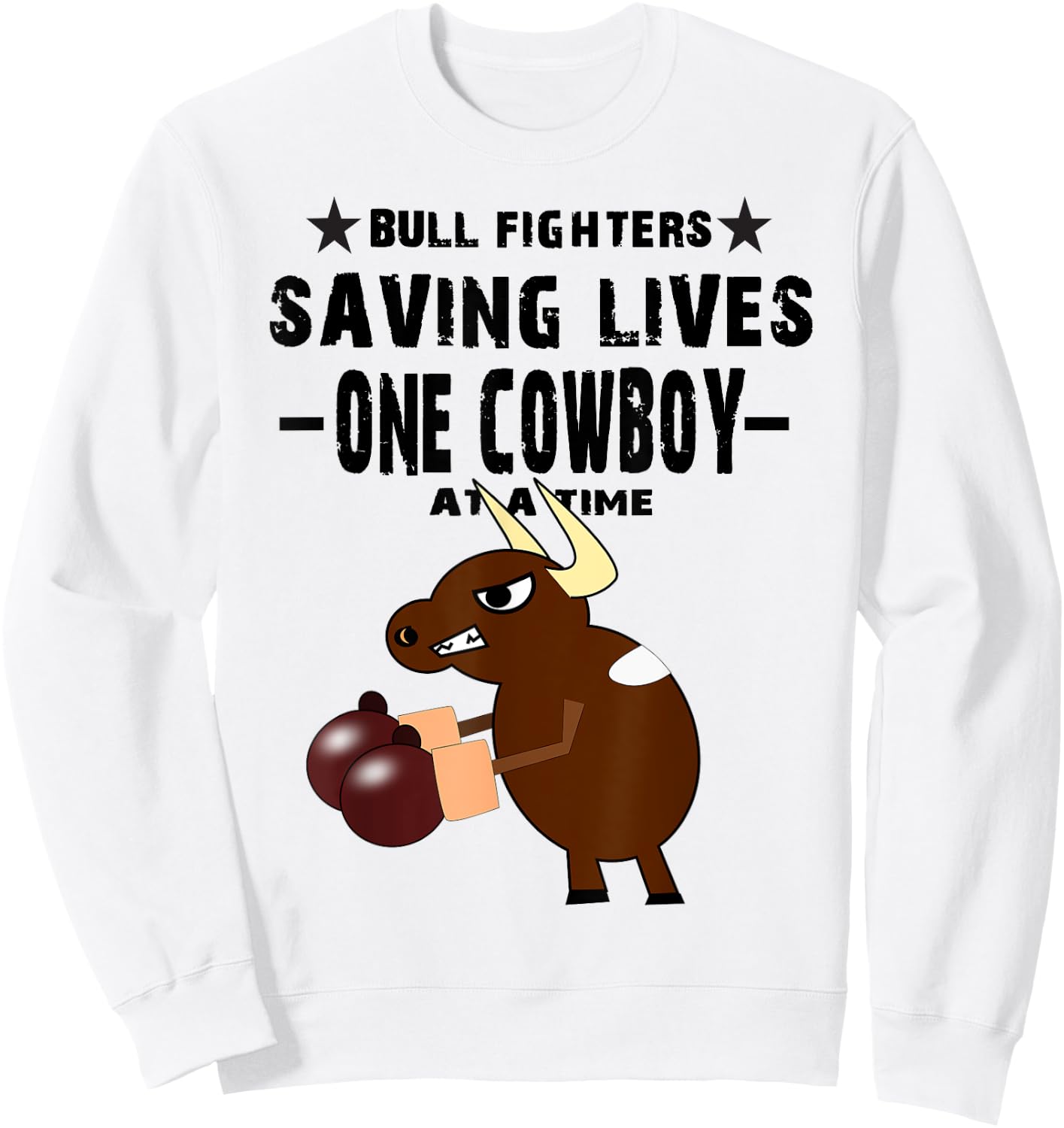 Bull Fighting Shirt & Women Sweatshirt - Sweatshirt | White