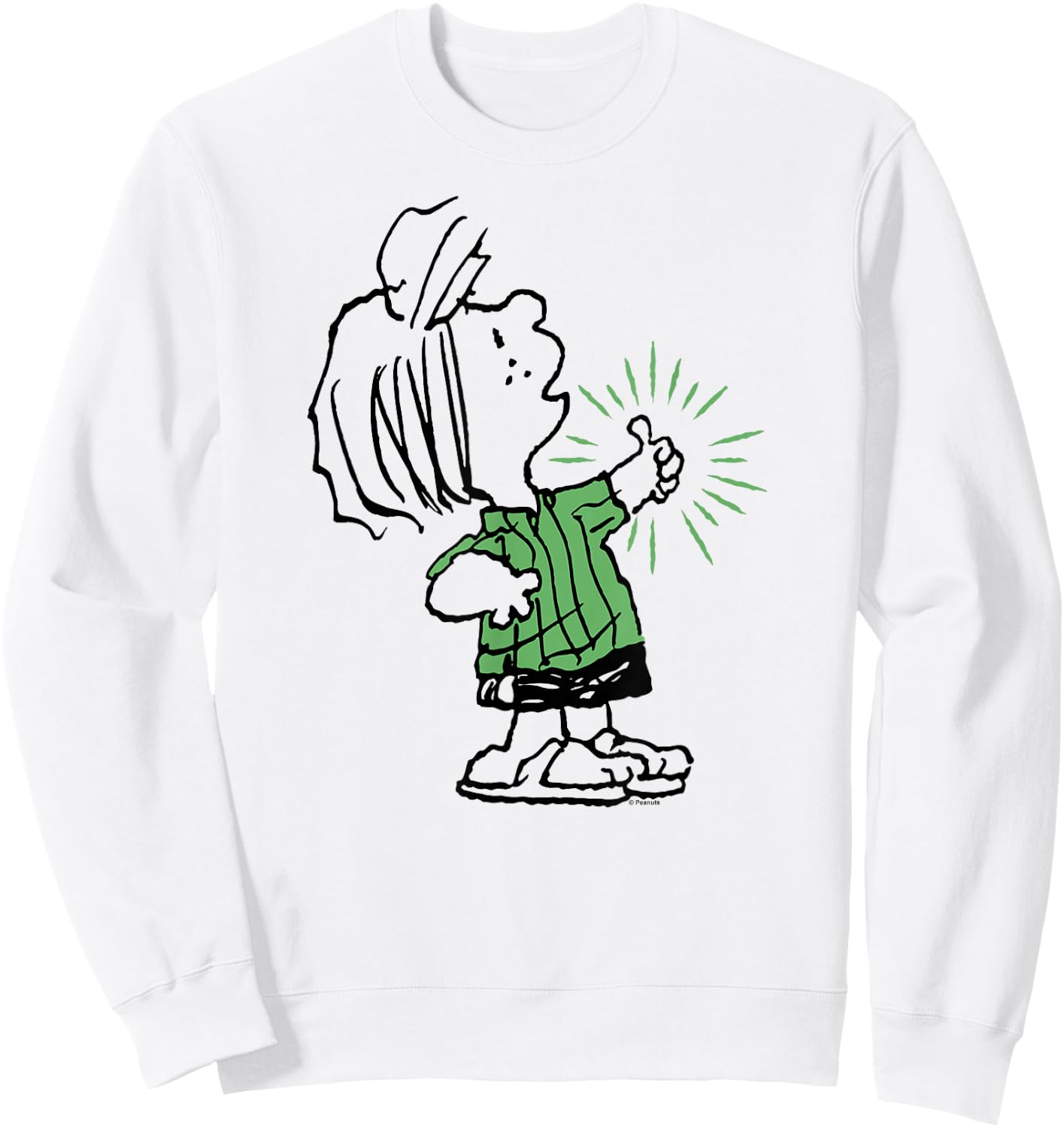 Peanuts - Peppermint Patty Thumbs Up Sweatshirt - Sweatshirt | White