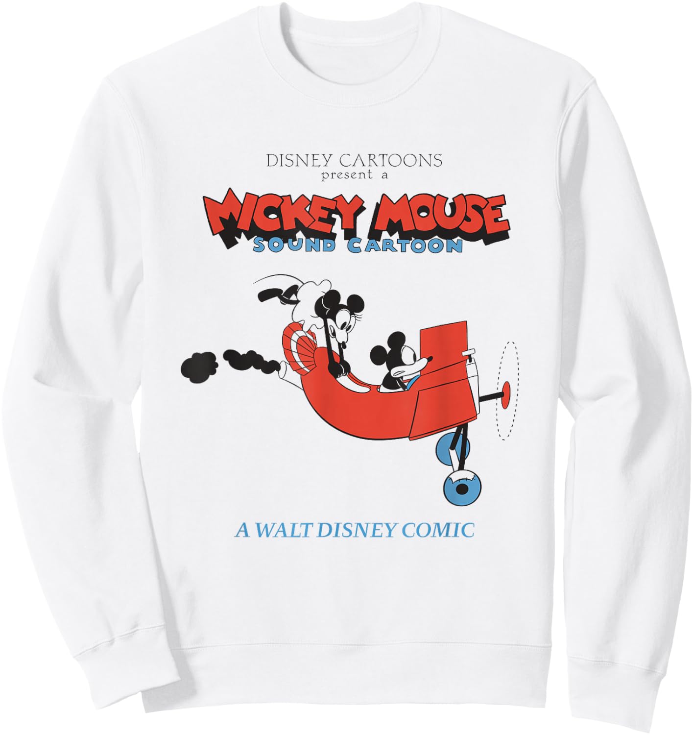 Disney Mickey And Friends Mickey Mouse Sound Cartoon Retro Sweatshirt - Sweatshirt | White