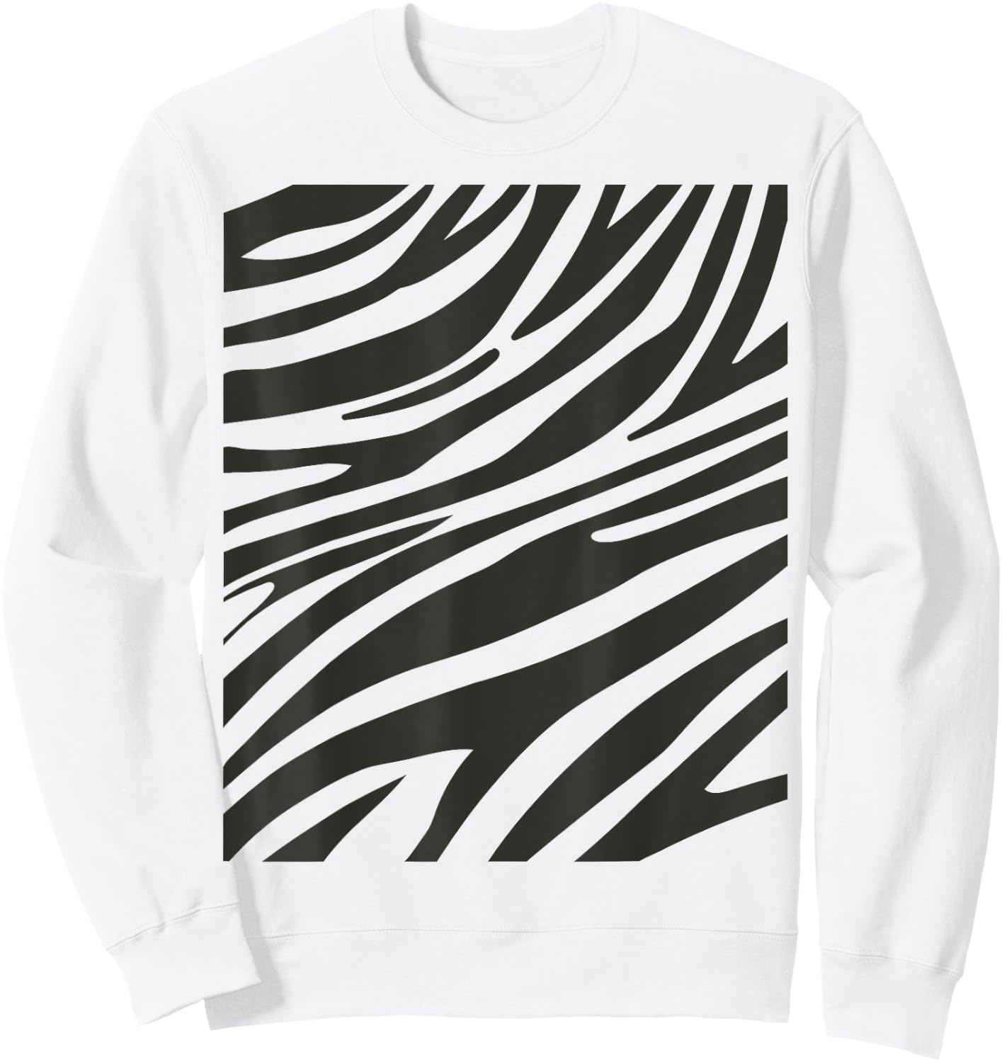 Funny Zebra Print Halloween Striped Animal Easy DIY Costume Sweatshirt - Sweatshirt | White