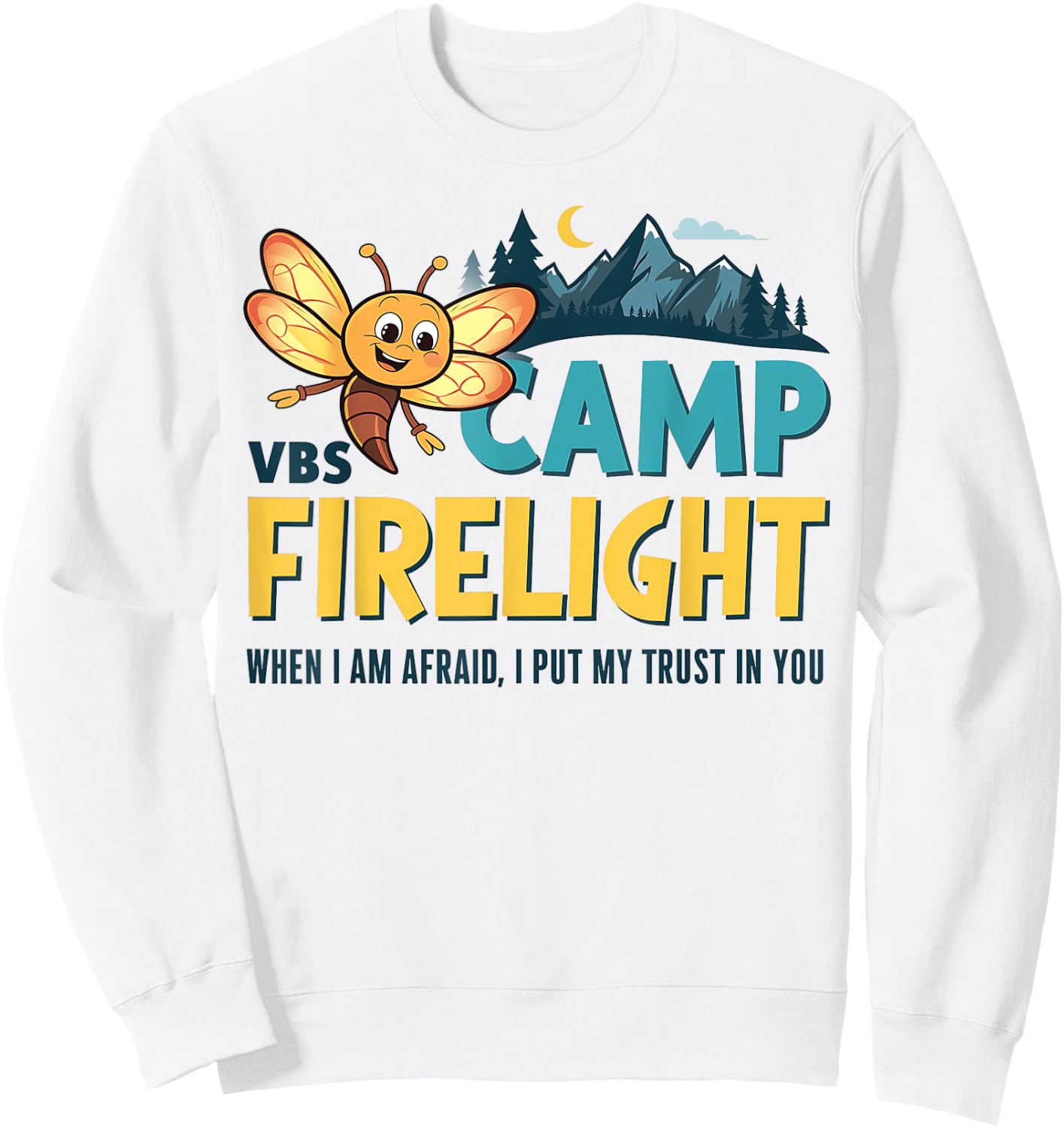 Vacation Bible School Camp Firelight VBS Camp Firework 2024 Sweatshirt - Sweatshirt | White