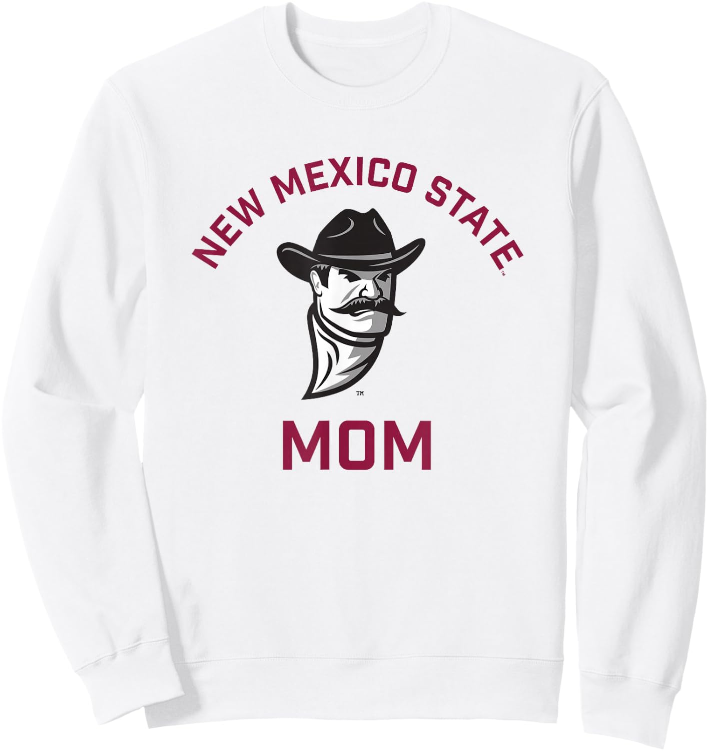 New Mexico State University NMSU Aggies Arched Mom Sweatshirt - Sweatshirt | White