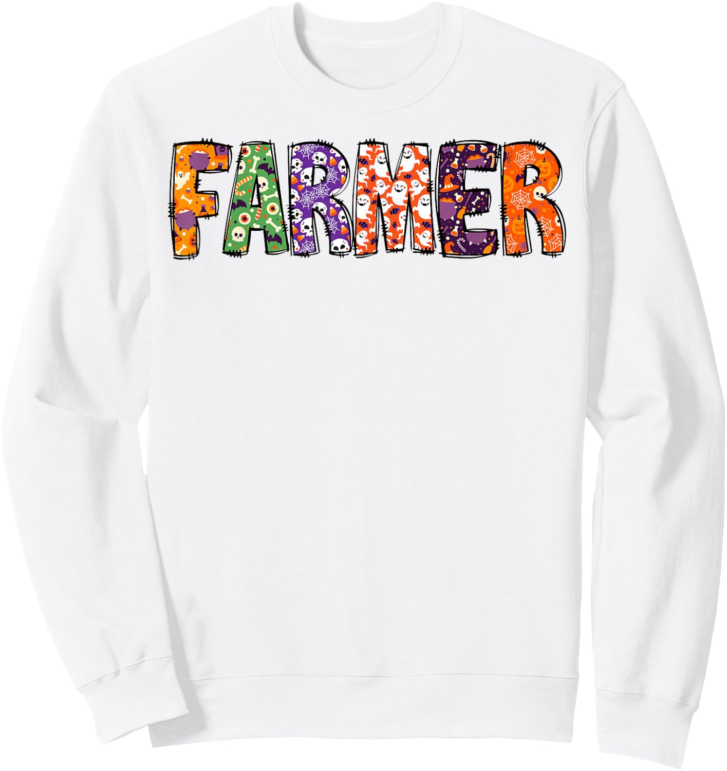 Funny Farmer Halloween Costumes Woman Matching Sweatshirt - Sweatshirt | White