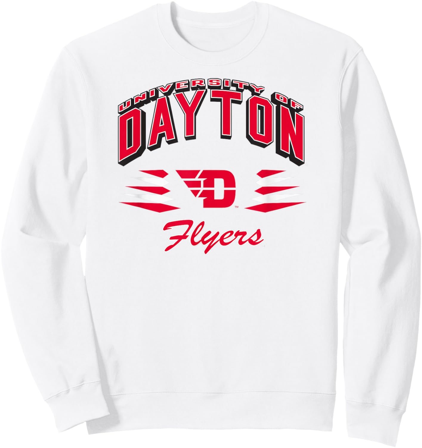 Dayton Flyers Retro Diamond Gray Officially Licensed Sweatshirt - Sweatshirt | White