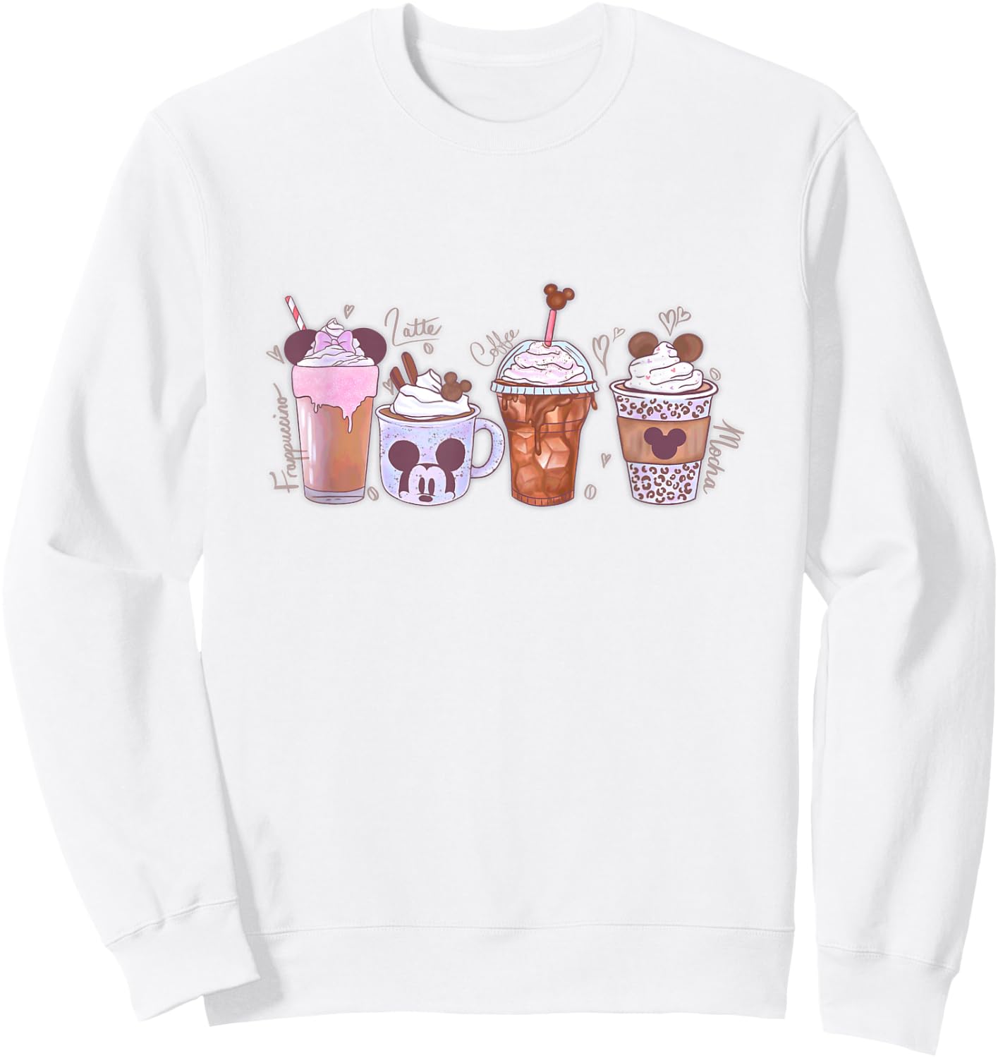Disney Mickey And Friends Coffee Vibes Frozen Treats Logo Sweatshirt - Sweatshirt | White
