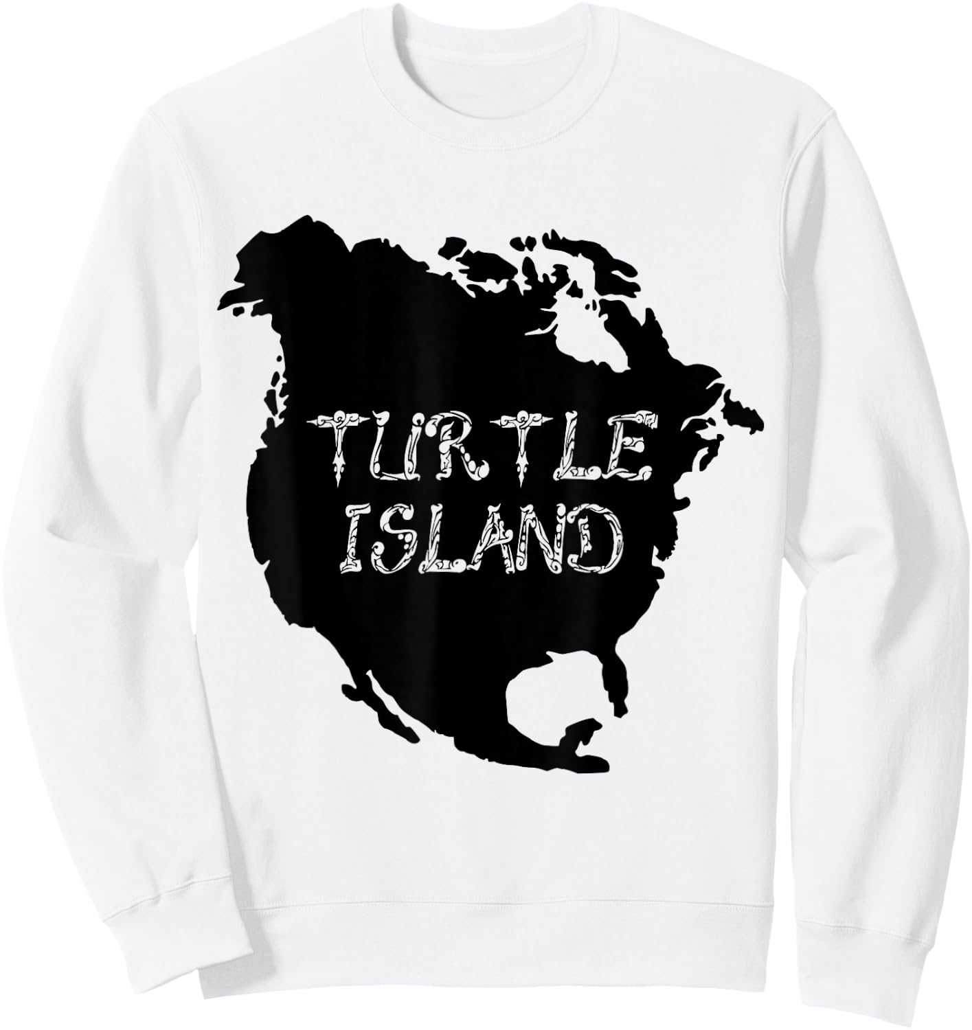 Turtle Island Anishinaabek North America Sweatshirt - Sweatshirt | White