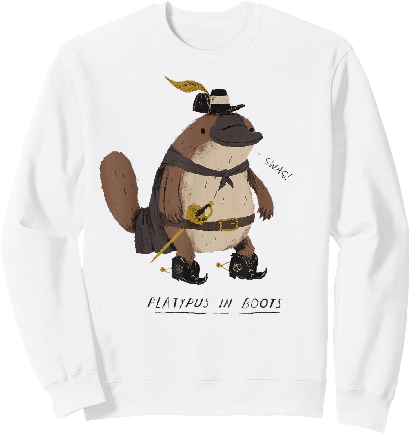 Platypus in Boots / Platypus ! Sweatshirt - Sweatshirt | White