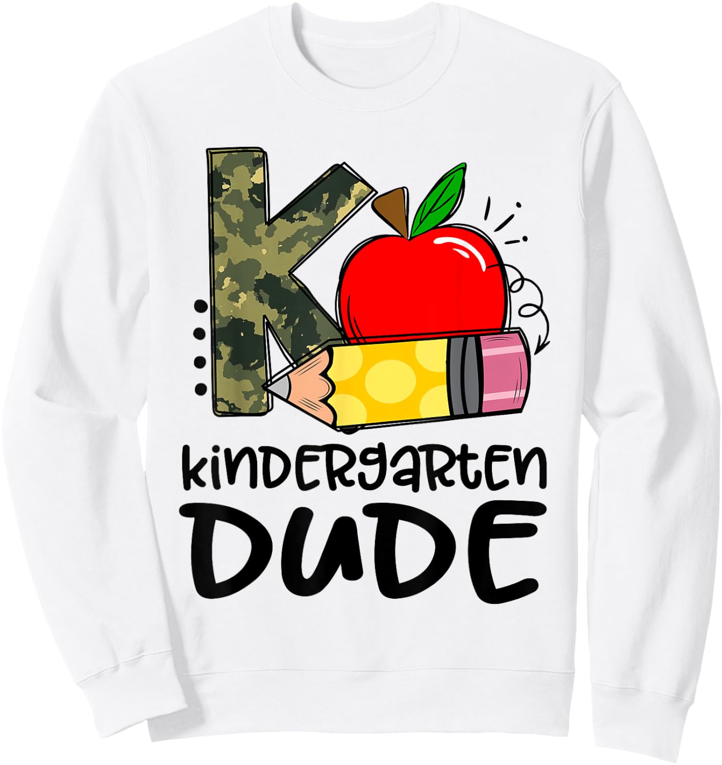 Kindergarten Dude Student Kindergarten Squad Back to School Sweatshirt - Sweatshirt | White