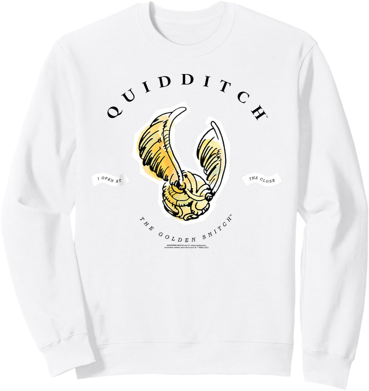 Harry Potter Golden Snitch I Open at the Close Sweatshirt - Sweatshirt | White