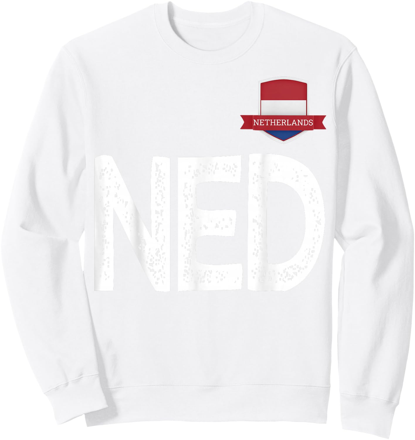 Nederland Netherlands Human-Flag Letter N E and D Nederland Sweatshirt - Sweatshirt | White