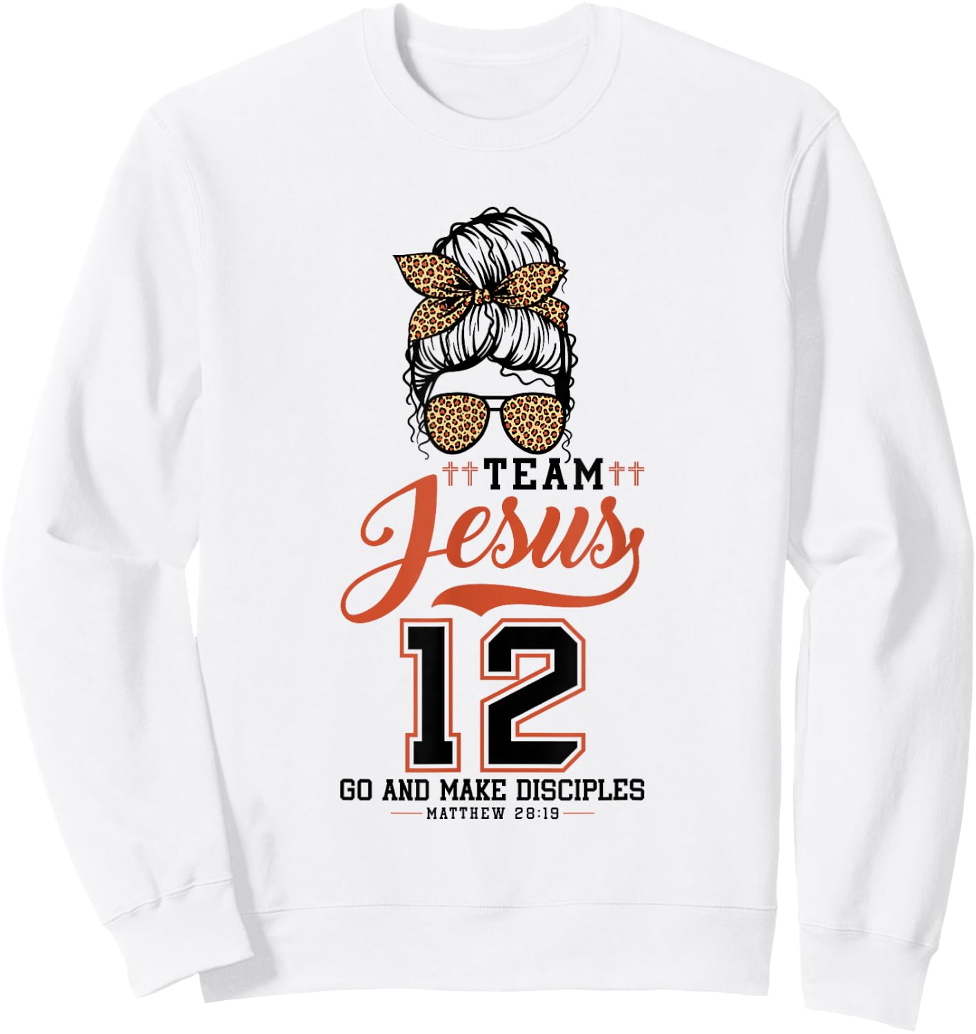 Jesus Baseball Team Jesus Christian Matthew 28:19 Verse Sweatshirt - Sweatshirt | White