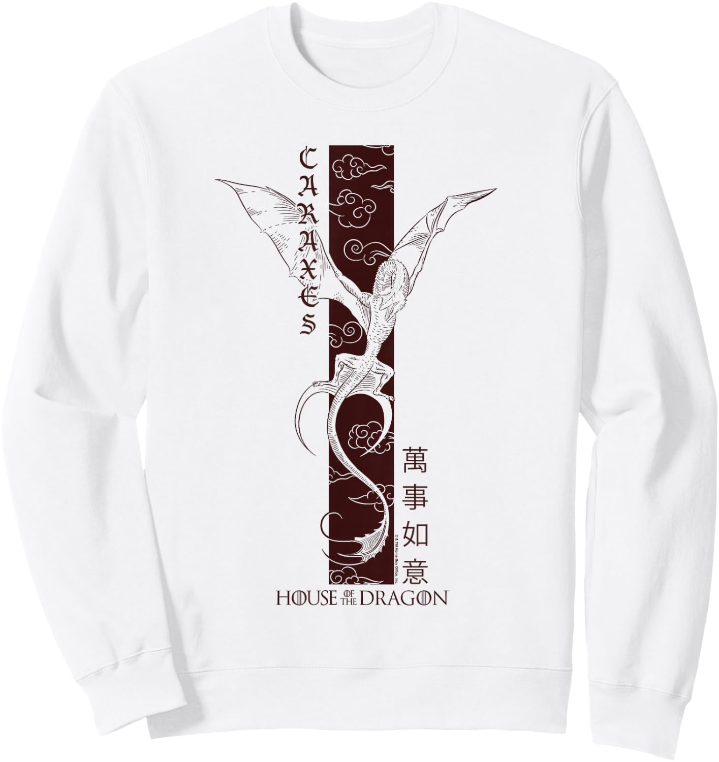 House of the Dragon Year of the Dragon Tall Caraxes Sweatshirt - Sweatshirt | White