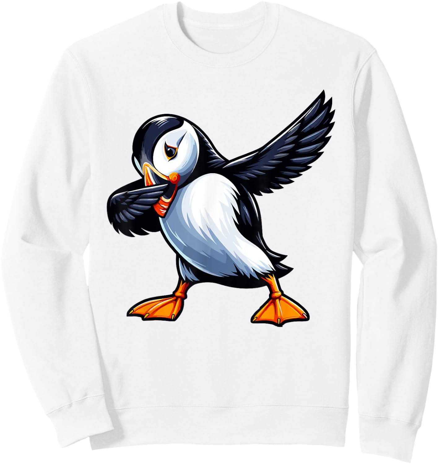 Puffin Dabbing | Puffin Bird, For Kids & Cute Puffin Sweatshirt - Sweatshirt | White