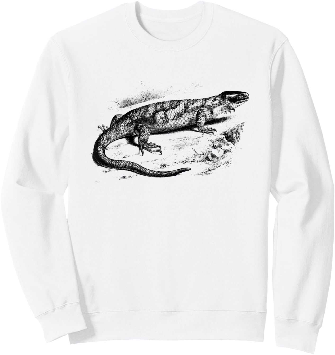 Solomon Island Skink Lizard Vintage Herpetology Sweatshirt - Sweatshirt | White