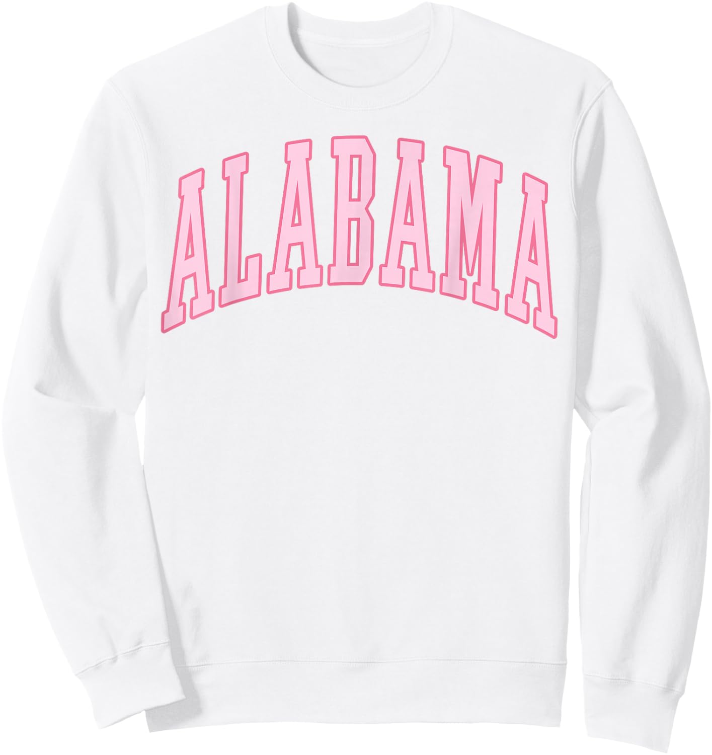 Alabama Vintage Preppy Varsity Pink Sports Sweatshirt - Sweatshirt | White
