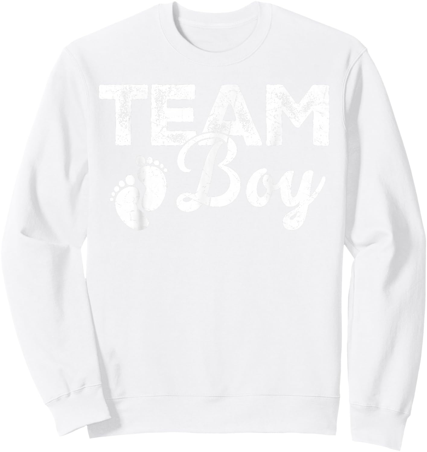Team Boy Gender Reveal Party Team Blue Baby Announcement Sweatshirt - Sweatshirt | White