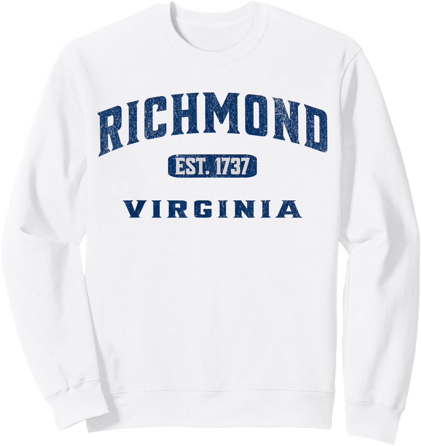 Vintage Athletic VA Souvenir Visit Richmond Virginia Sweatshirt - Sweatshirt | White