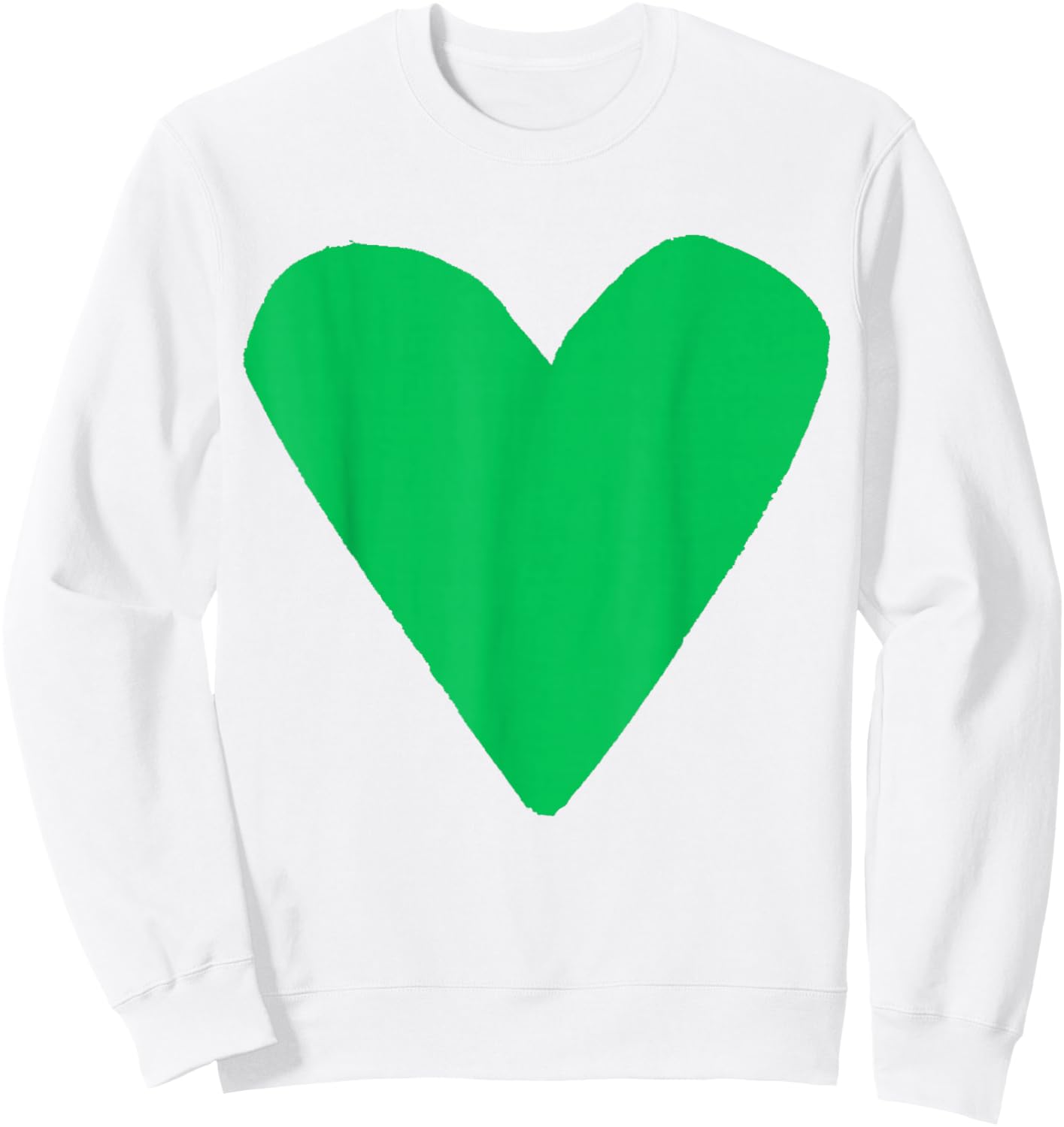 Green Heart Pink Sweatshirt - Sweatshirt | White