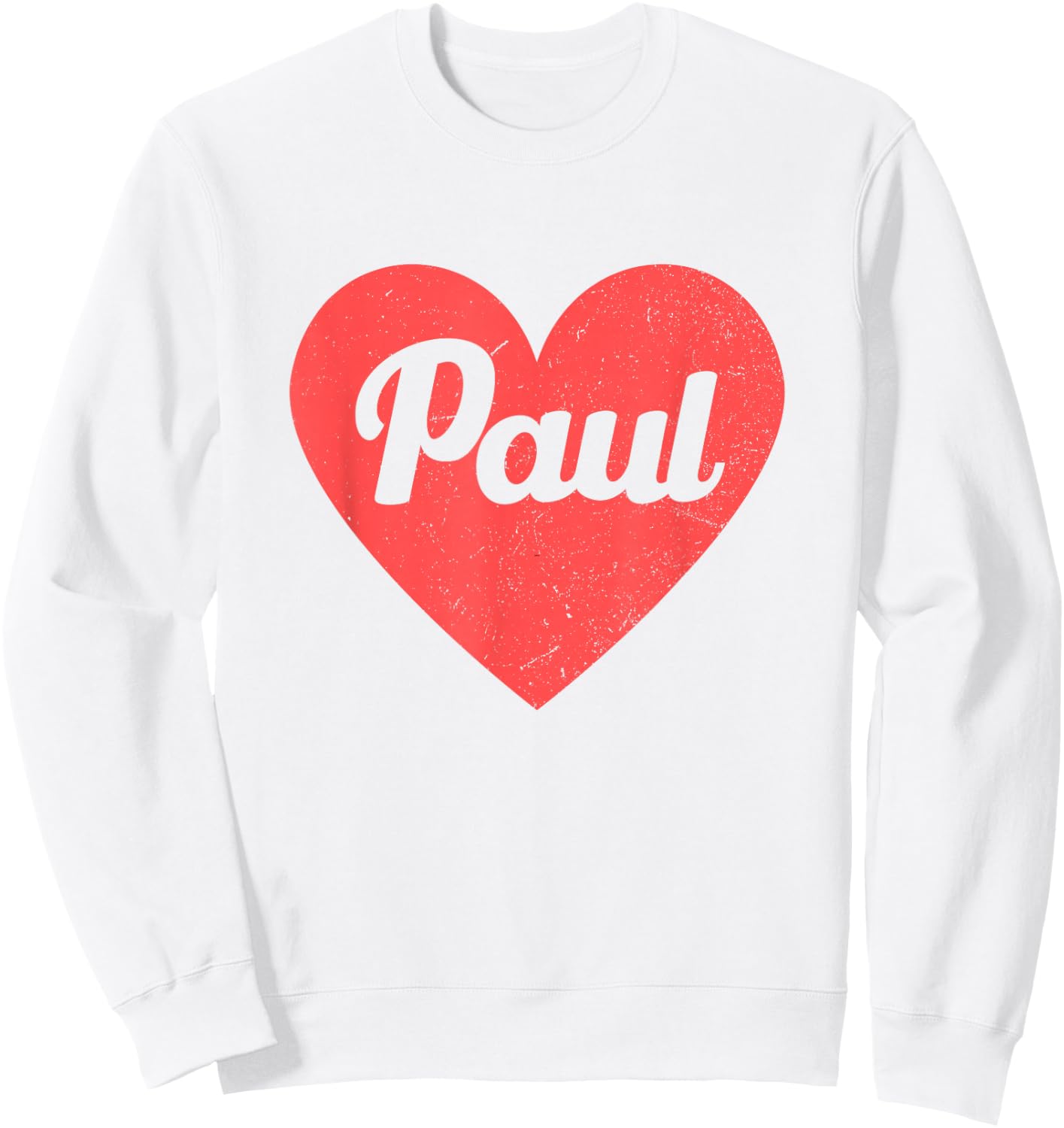 I Heart Paul - First Names And Hearts, I Love Paul Sweatshirt - Sweatshirt | White