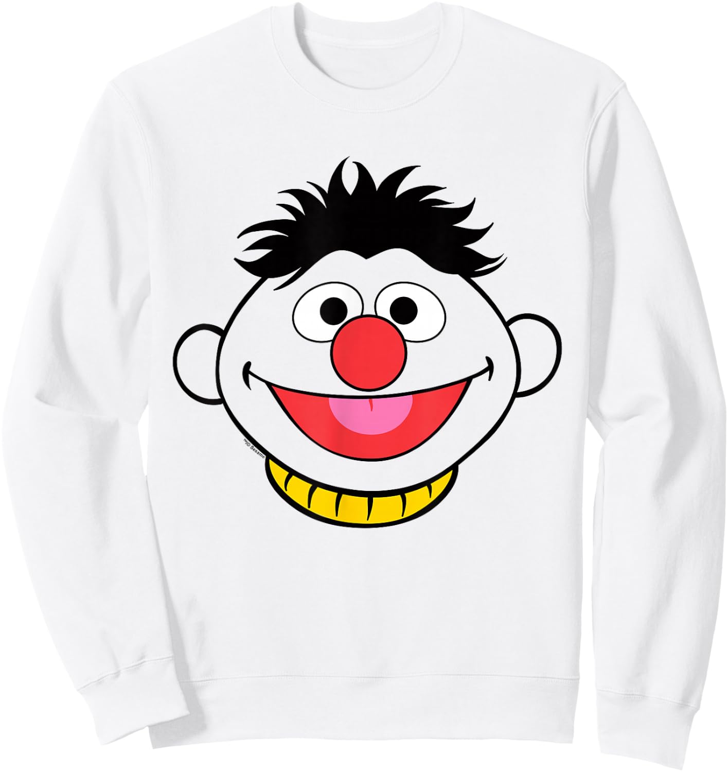 Sesame Street Ernie Full Face Halloween Costume Sweatshirt - Sweatshirt | White
