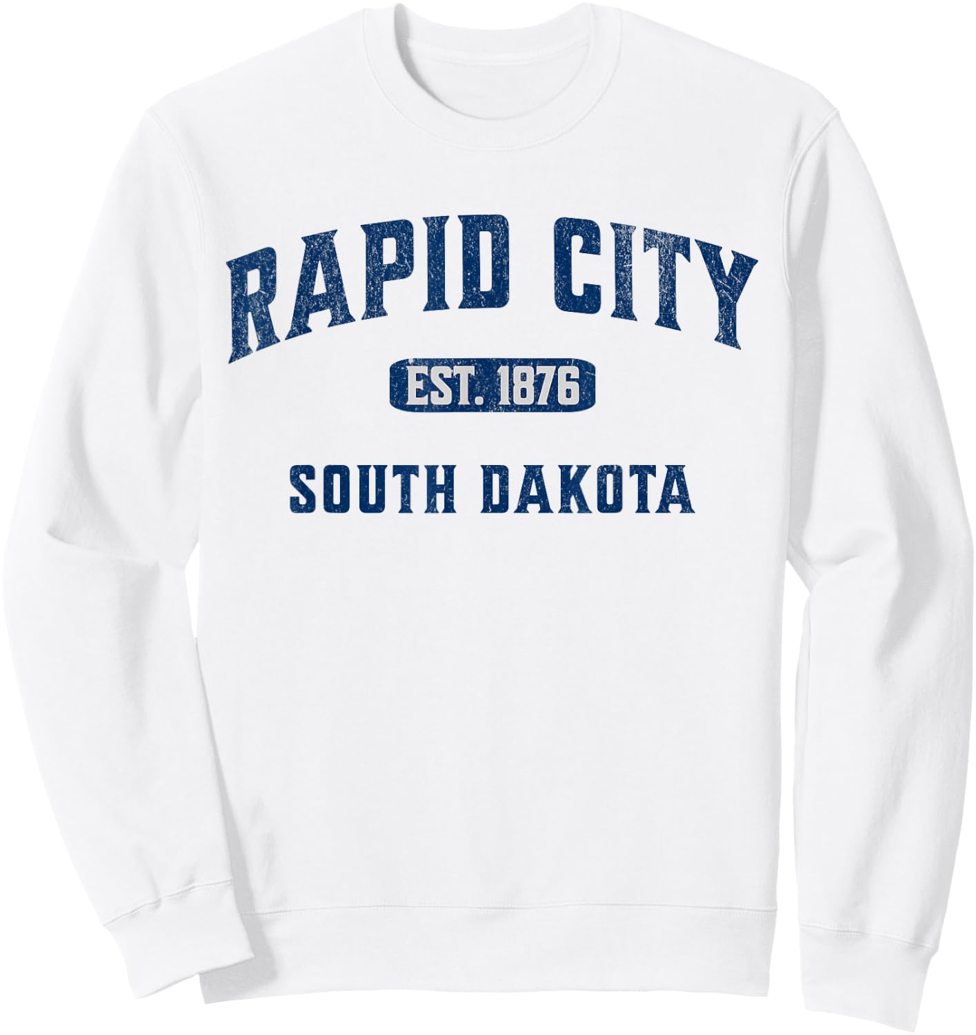 Vintage Athletic Souvenir Visit Rapid City South Dakota Sweatshirt - Sweatshirt | White