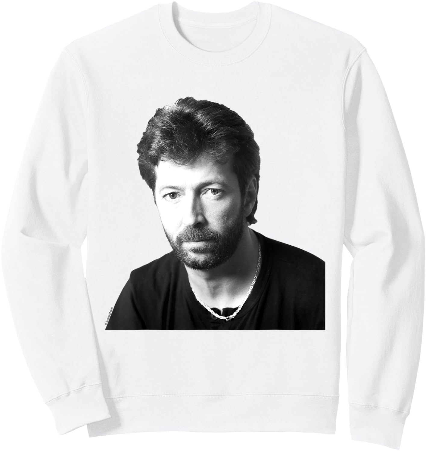 Eric Clapton Portrait 1985 By Allan Ballard Sweatshirt - Sweatshirt | White