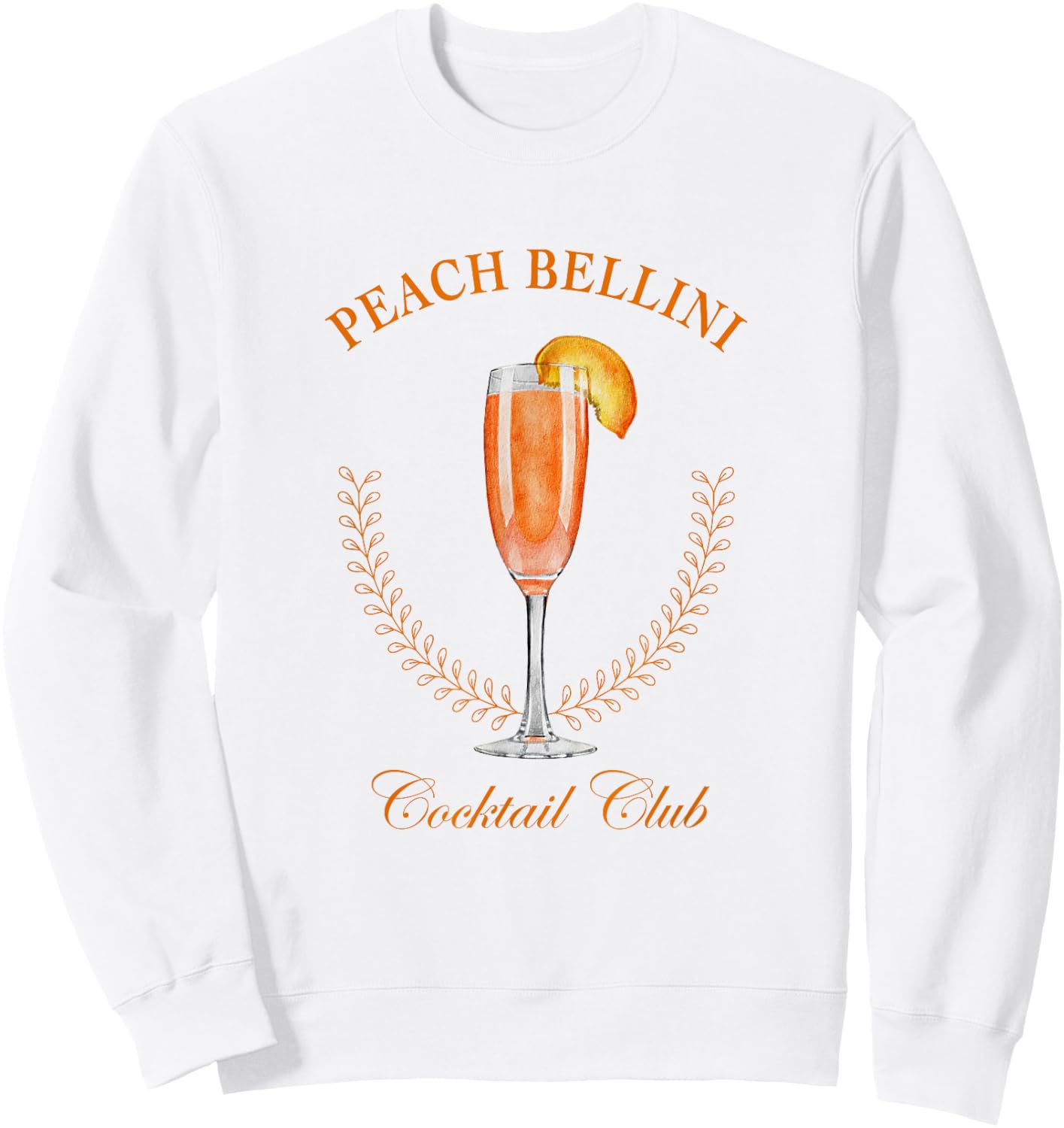 Peach Bellini Cocktail Club Sweatshirt - Sweatshirt | White