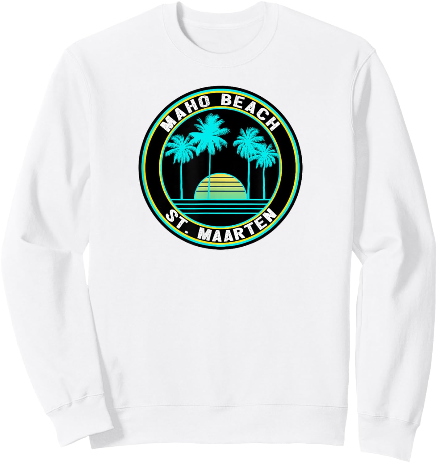 Maho Beach T Shirt Saint Maarten Caribbean Souvenir Women Kids Sweatshirt - Sweatshirt | White