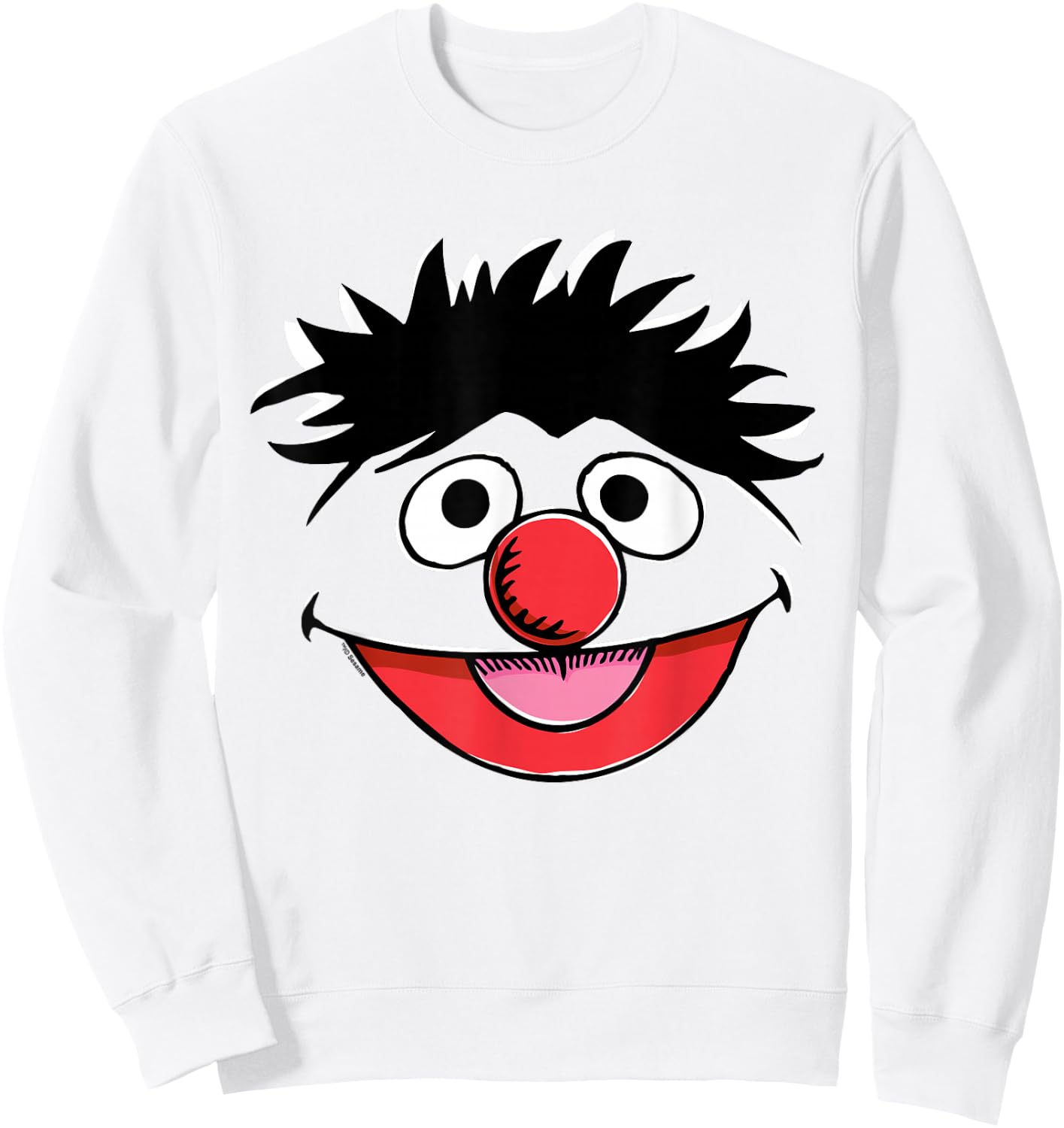 Sesame Street Ernie Retro Sketch Face Halloween Costume Sweatshirt - Sweatshirt | White