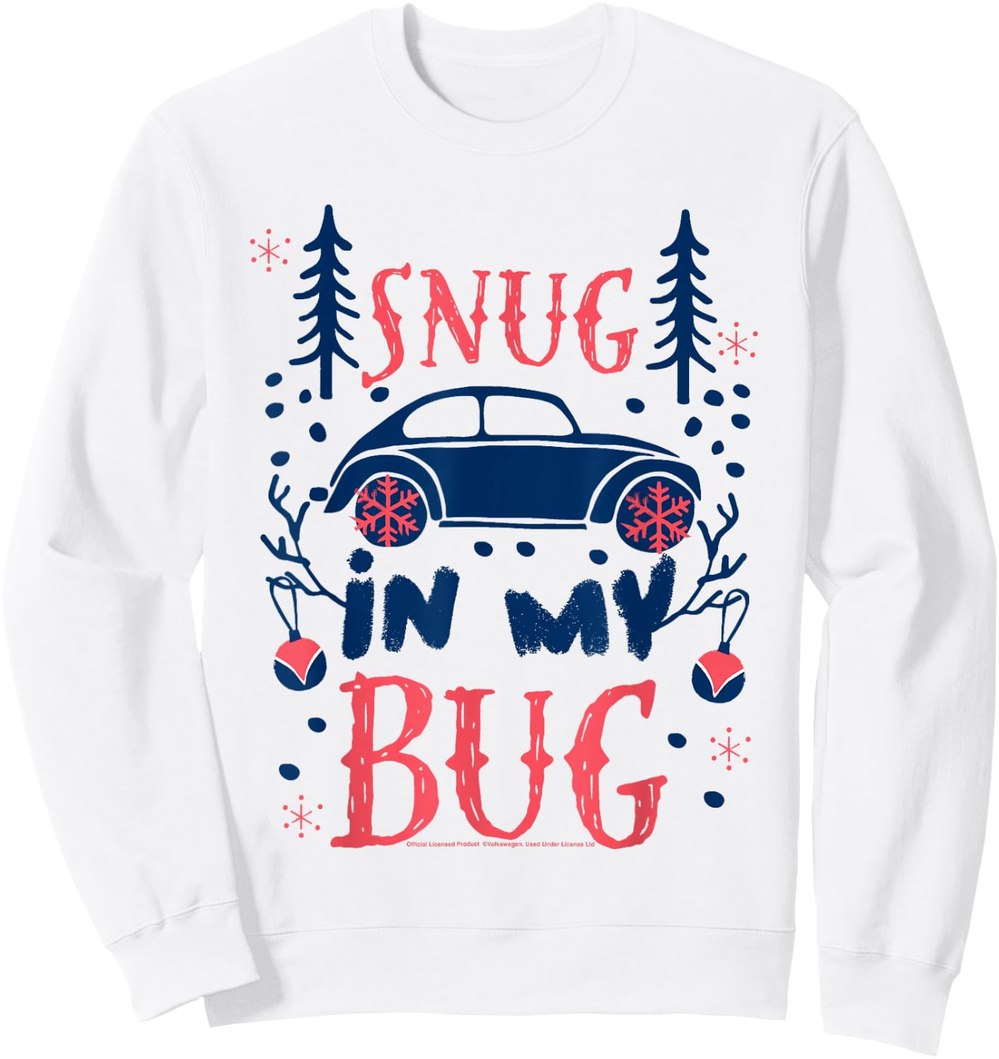 Volkswagen Christmas Snug In My Bug Sweatshirt - Sweatshirt | White