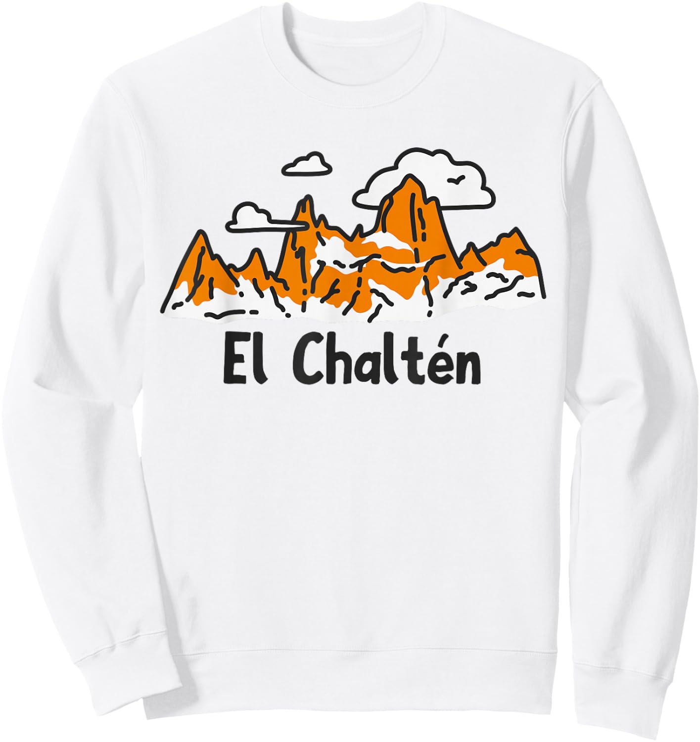 Mt. FITZ ROY Mountain Range EL CHALTEN Sweatshirt - Sweatshirt | White
