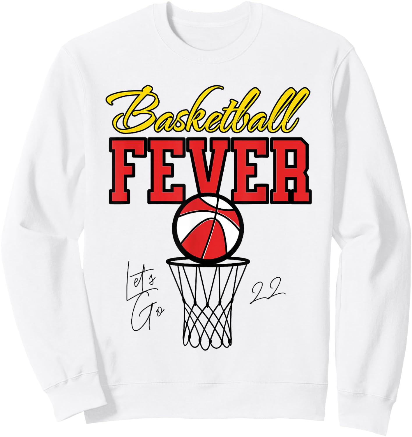 Basketball Fever Women's Basketball Sweatshirt - Sweatshirt | White
