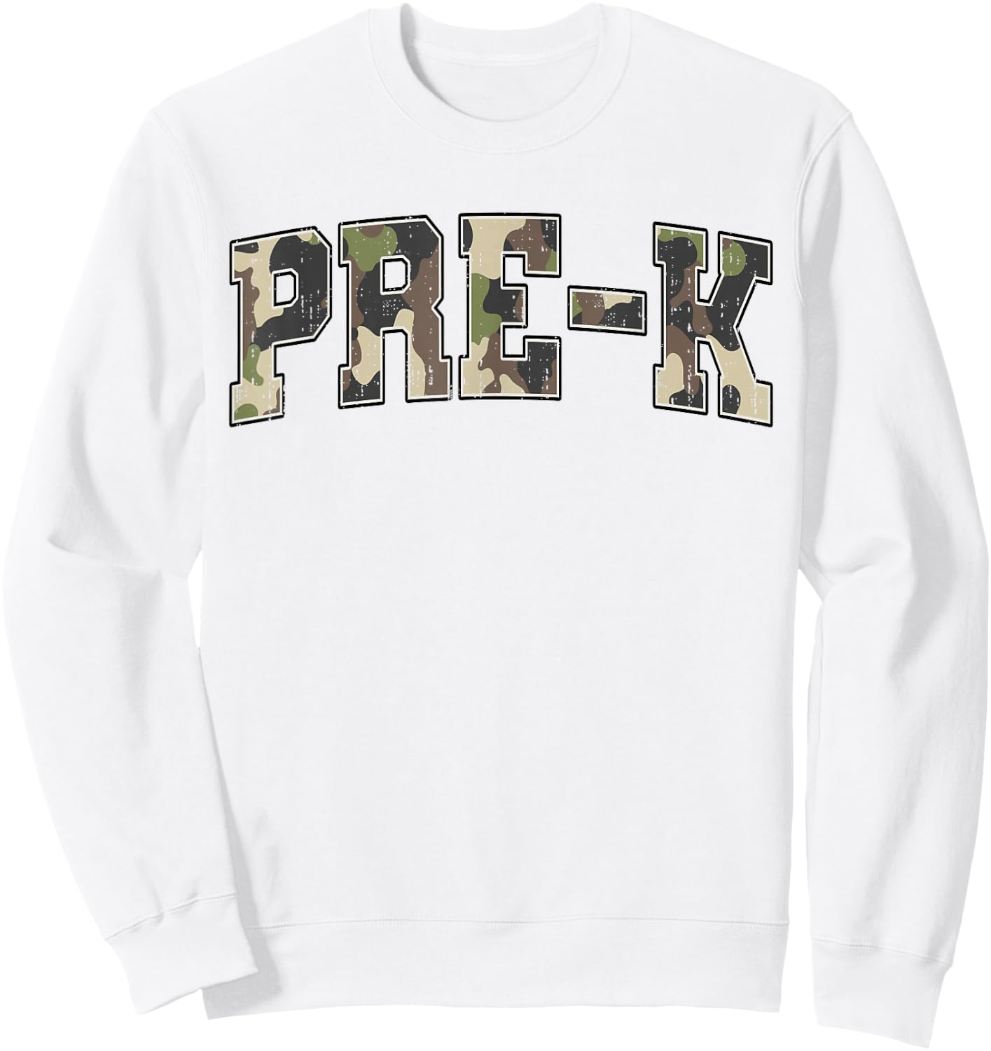 Vintage Pre K Old Camo Back to School Boys Kid Girl Teachers Sweatshirt - Sweatshirt | White