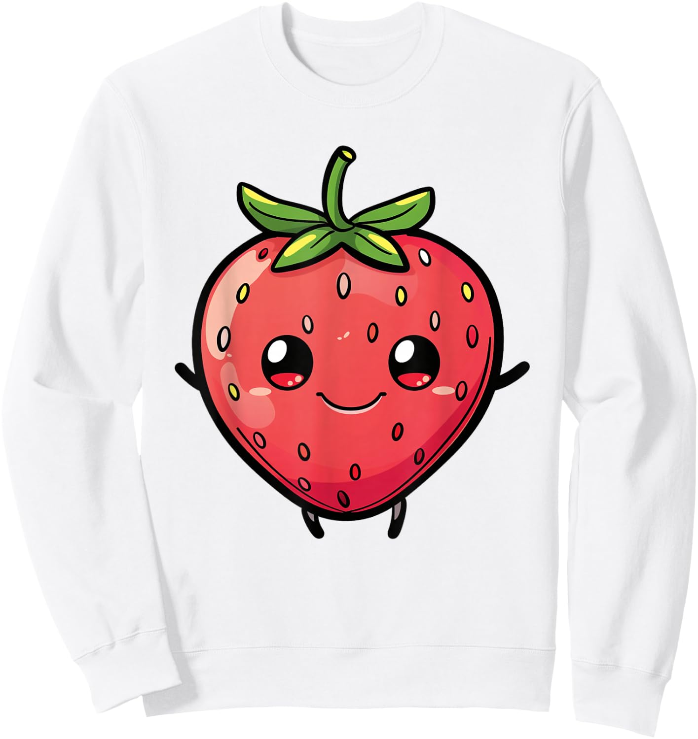 Cute Strawberry - Funny Strawberry Fruit Sweatshirt - Sweatshirt | White