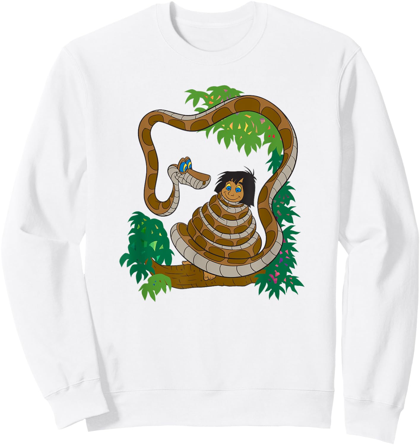 Disney The Jungle Book Mowgli & Kaa Hypnotize Poster Sweatshirt - Sweatshirt | White