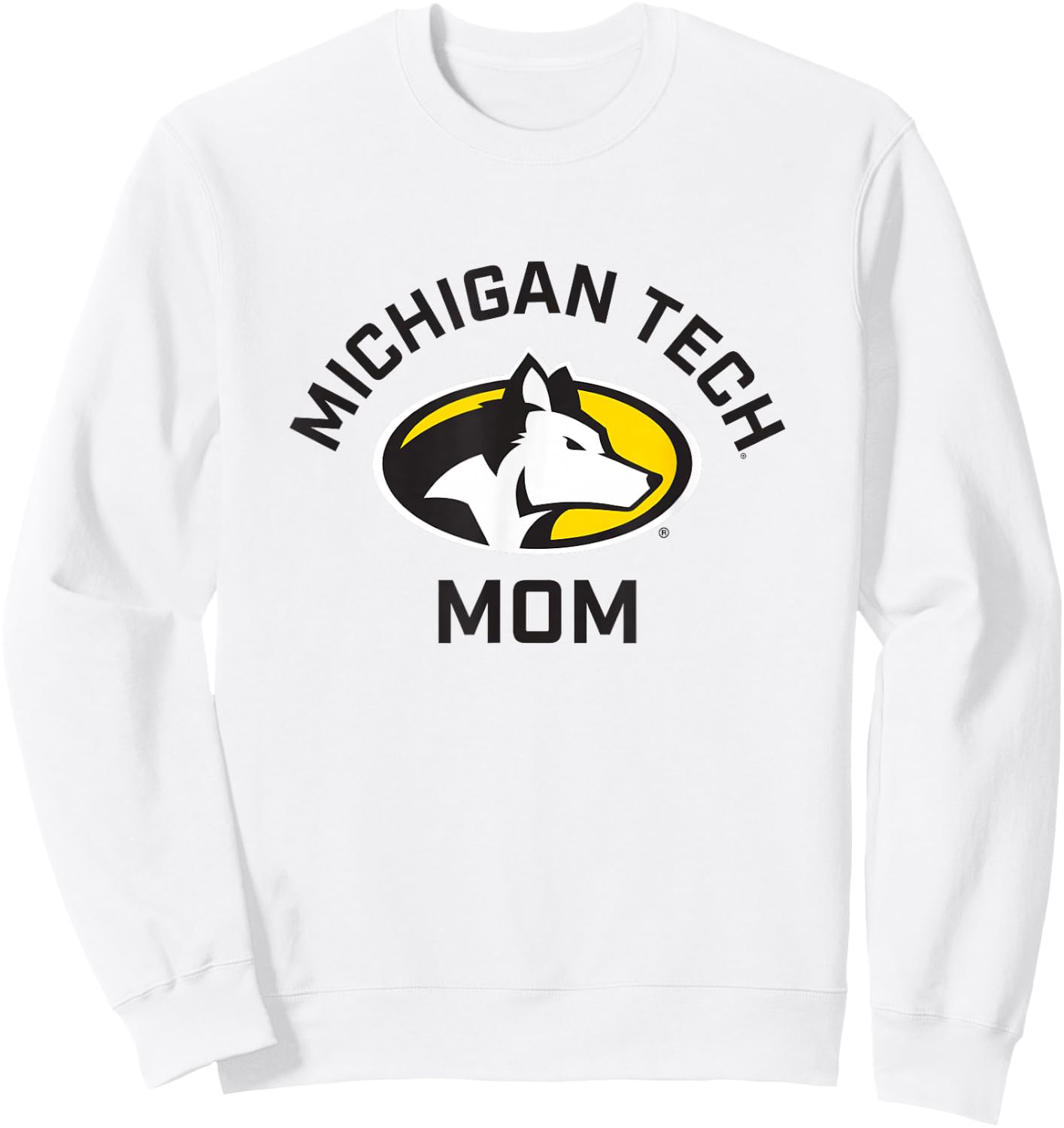 Michigan Tech Huskies Arched Mom Sweatshirt - Sweatshirt | White