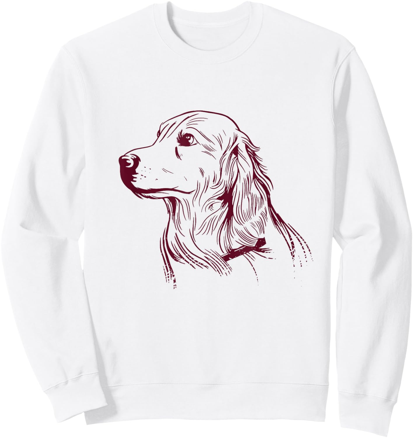 Golden Retriever Portrait Dog Owner Yellow Graphic Sweatshirt - Sweatshirt | White
