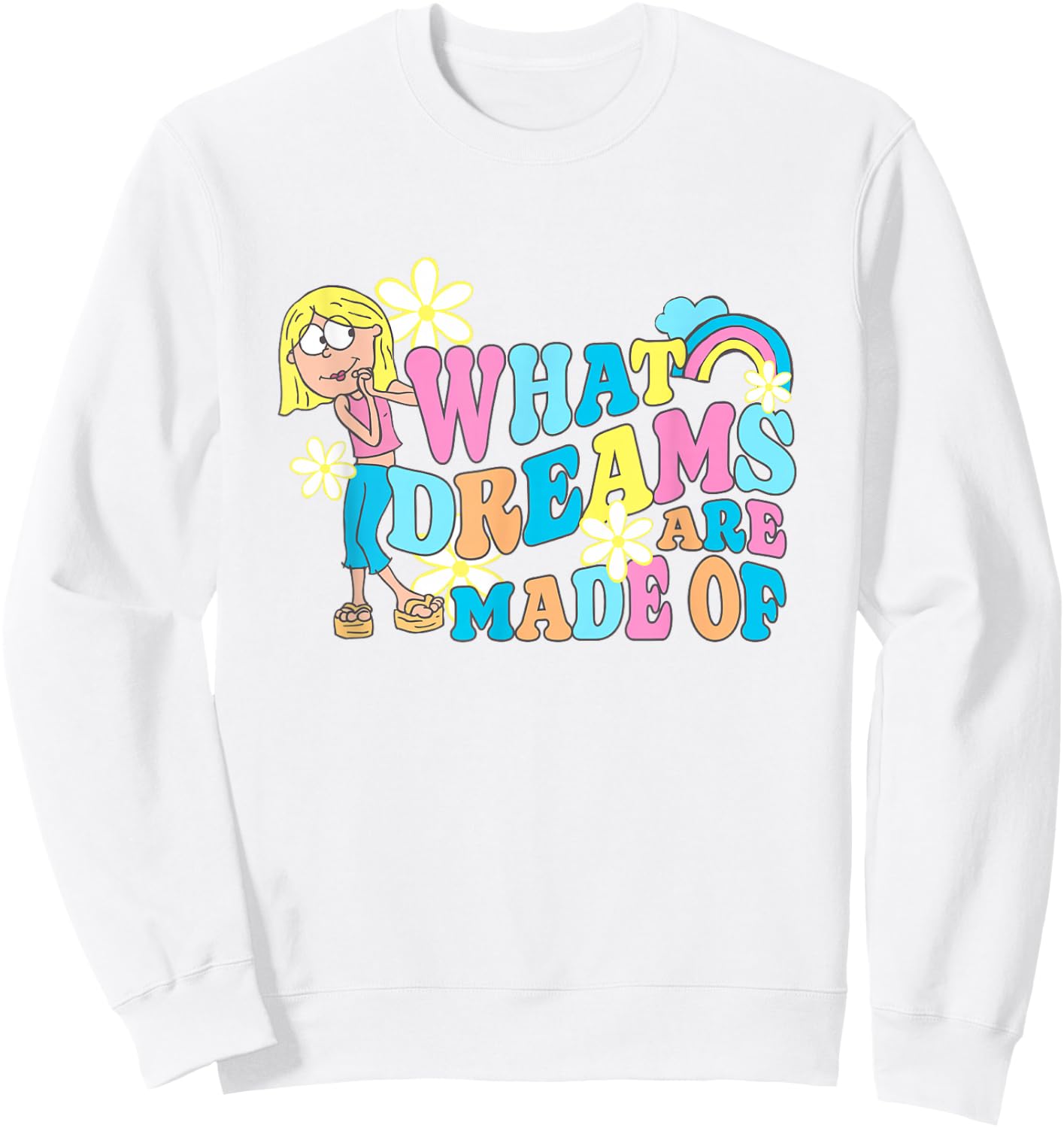 Disney Lizzy McGuire What Dreams Are Made Of Iconic Big Logo Sweatshirt - Sweatshirt | White