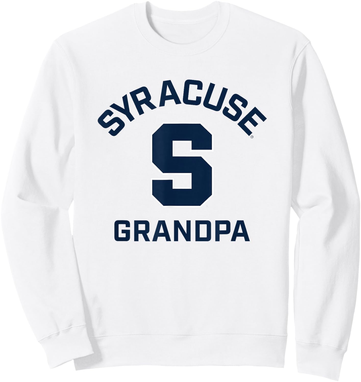 Syracuse University Orange Arched Grandpa Sweatshirt - Sweatshirt | White