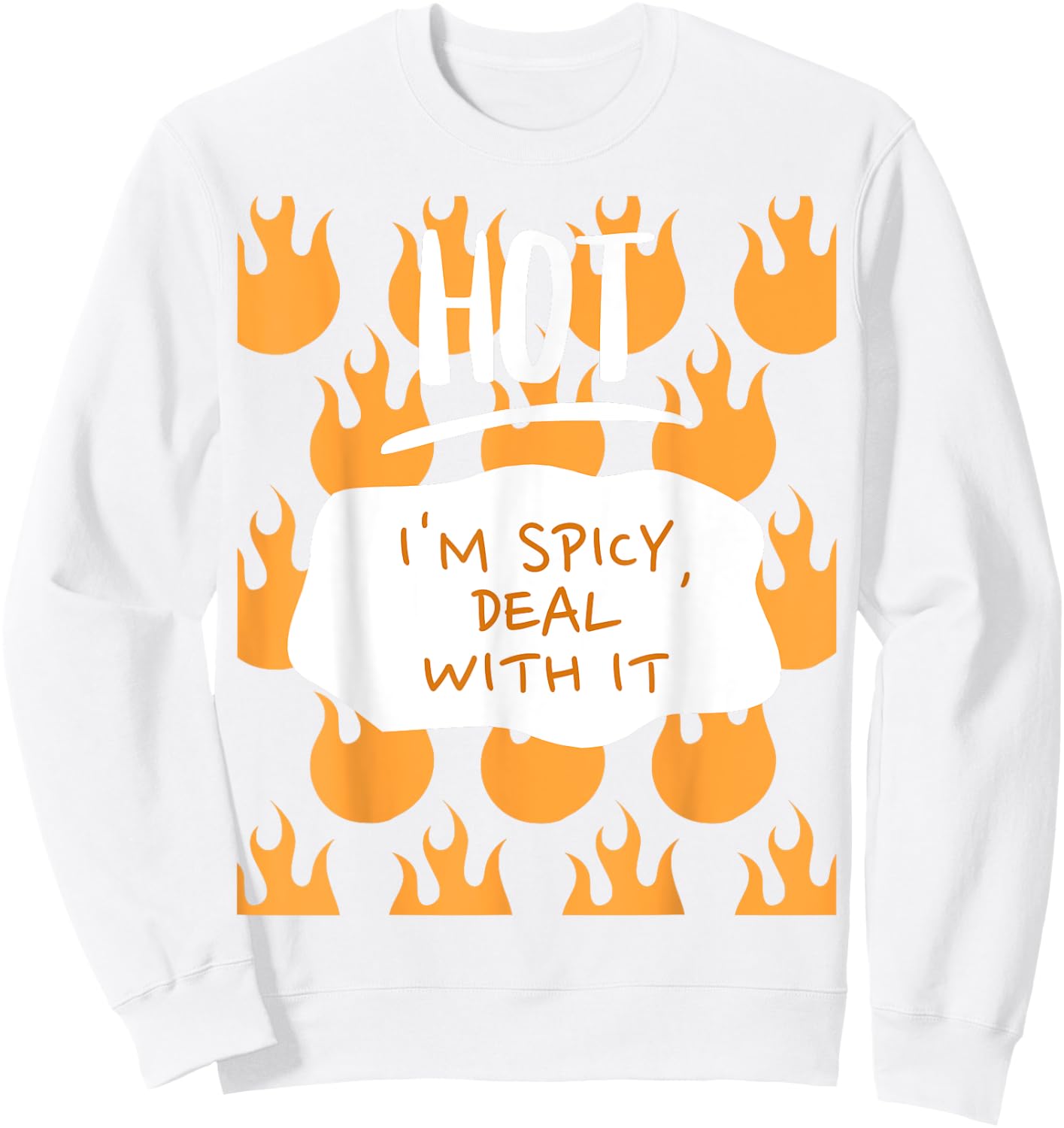Hot Hot Sauce Packet Group Halloween Costume Matching Sweatshirt - Sweatshirt | White