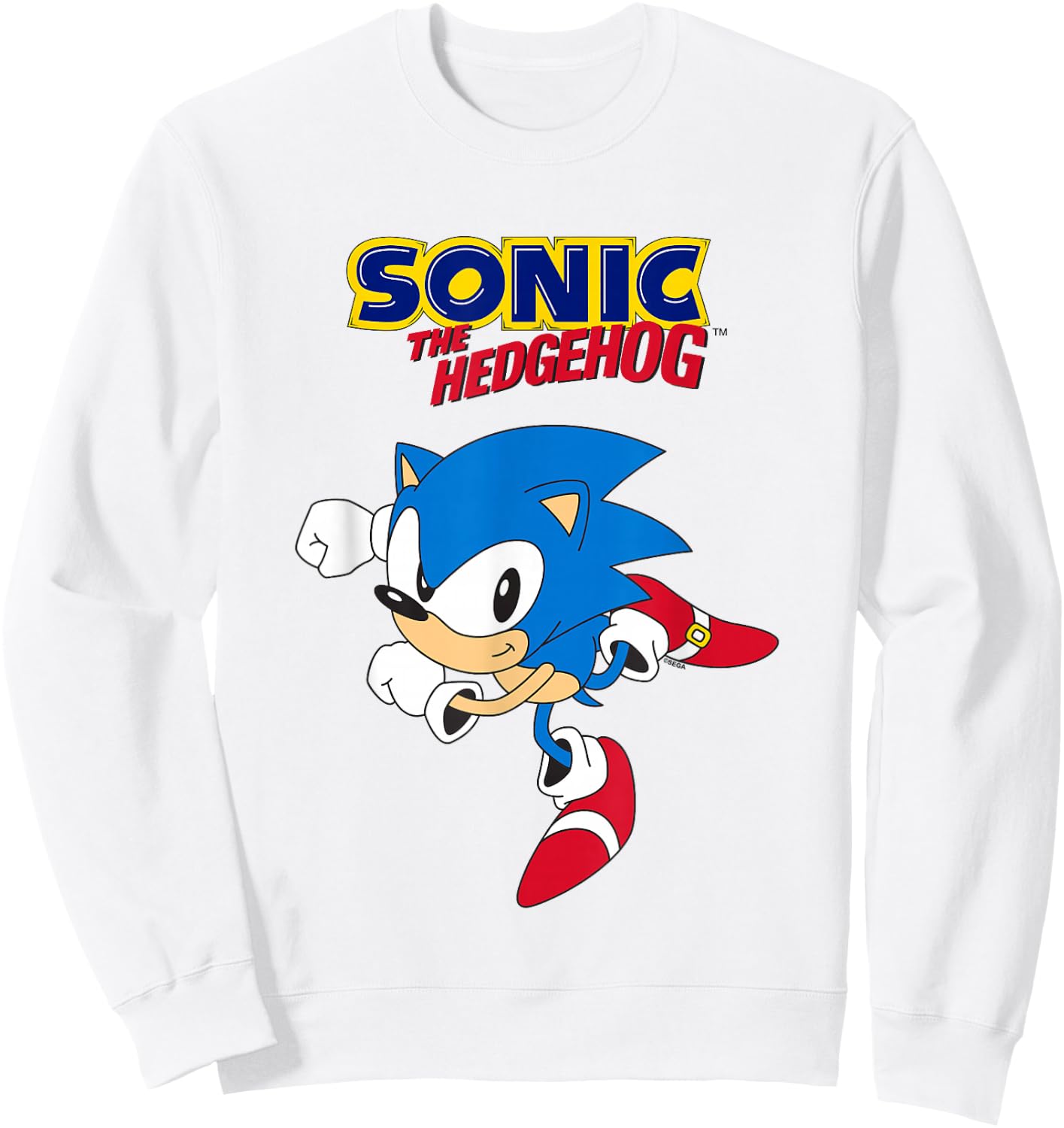 Sonic The Hedgehog Classic Sonic Running Cool Shot Sweatshirt - Sweatshirt | White