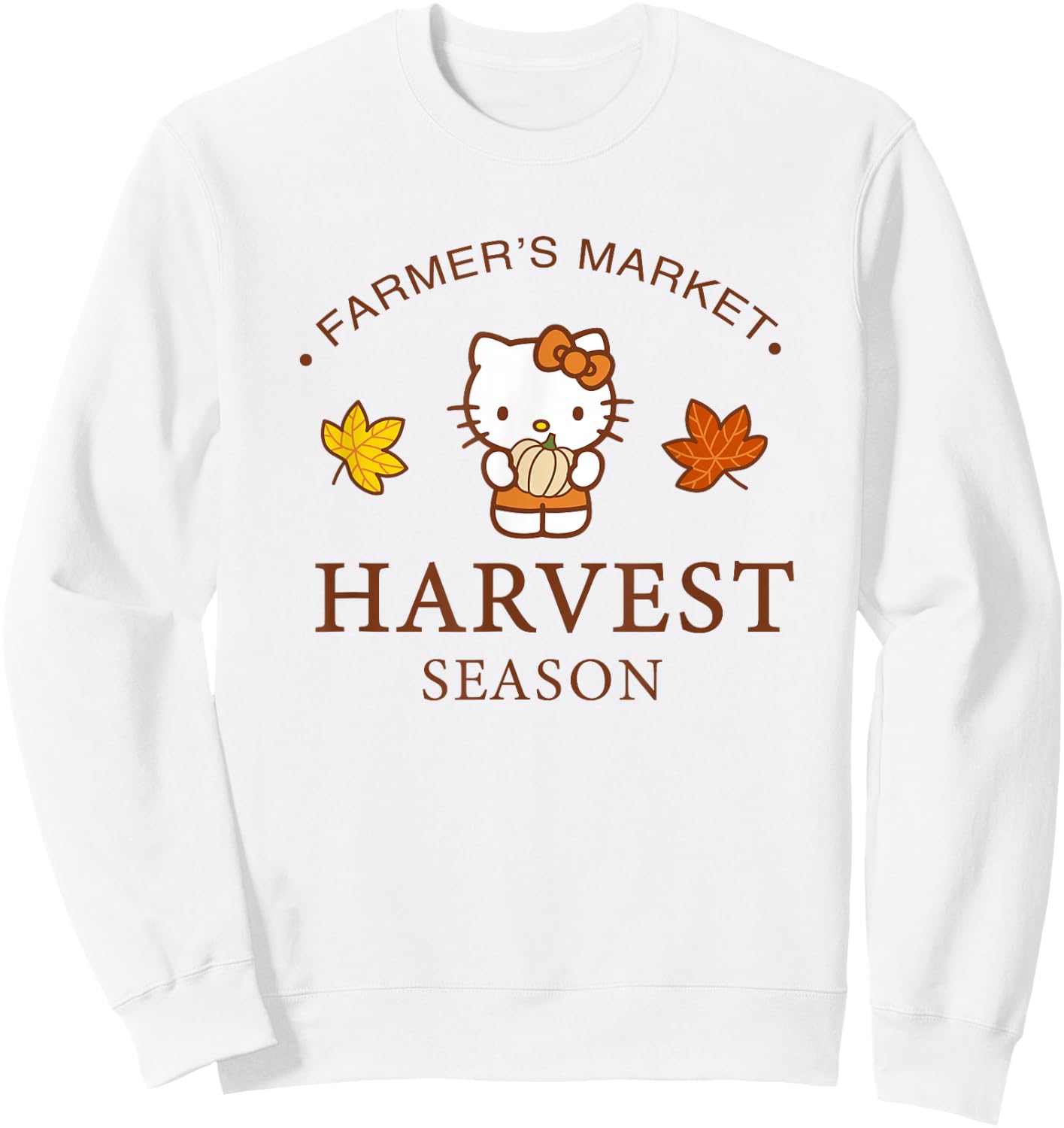 Hello Kitty Harvest Season Farmer's Market Sweatshirt - Sweatshirt | White