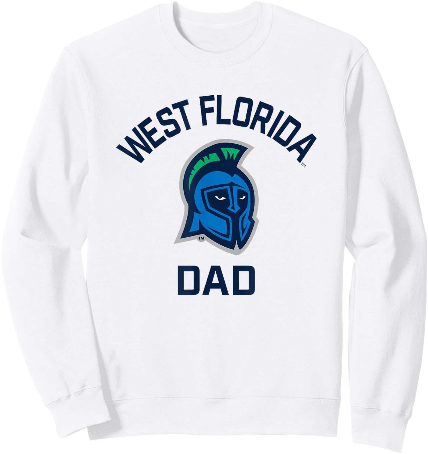 University of West Florida UWF Argonauts Arched Dad Sweatshirt - Sweatshirt | White